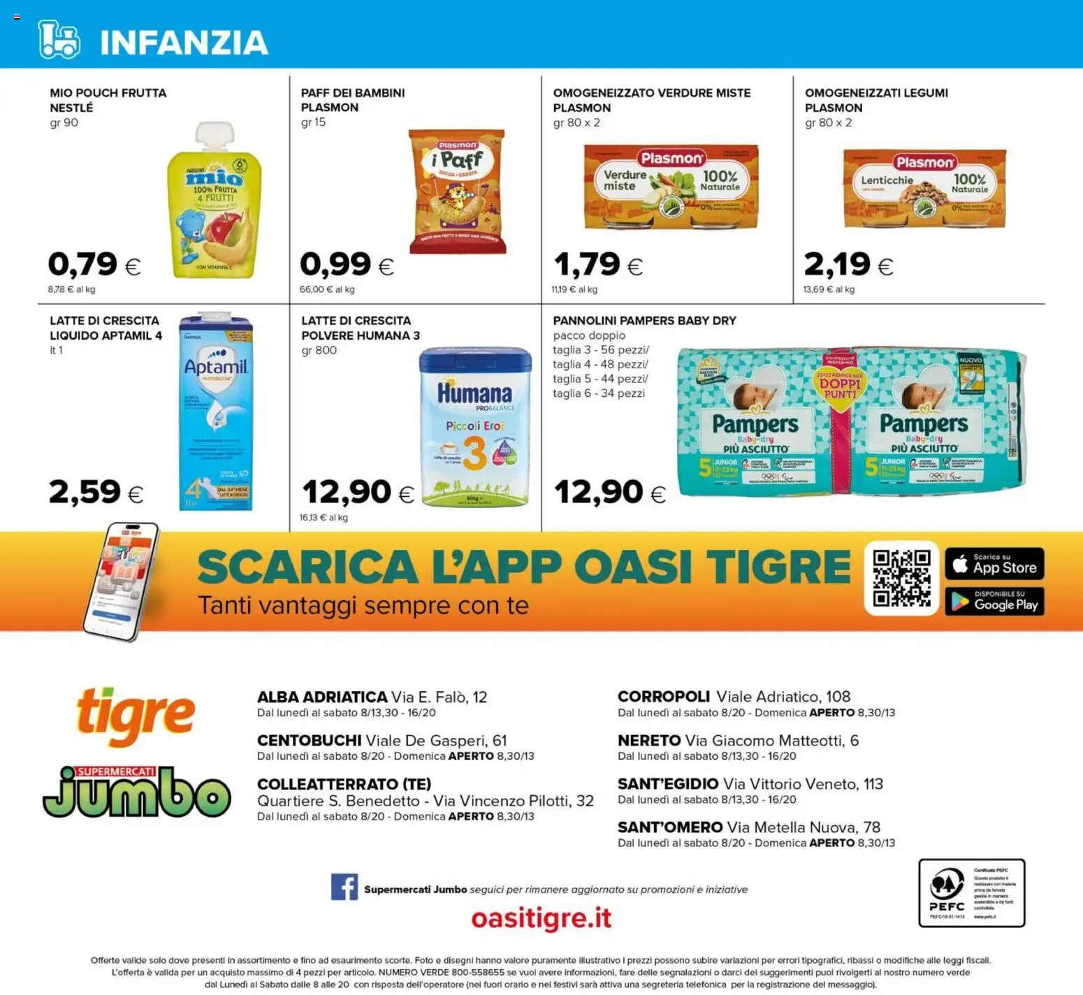 Volantino Tigre del 21.05.2026 | Pagina: 24 | Prodotti: Pannolini, Carota, Lenticchie, Pampers