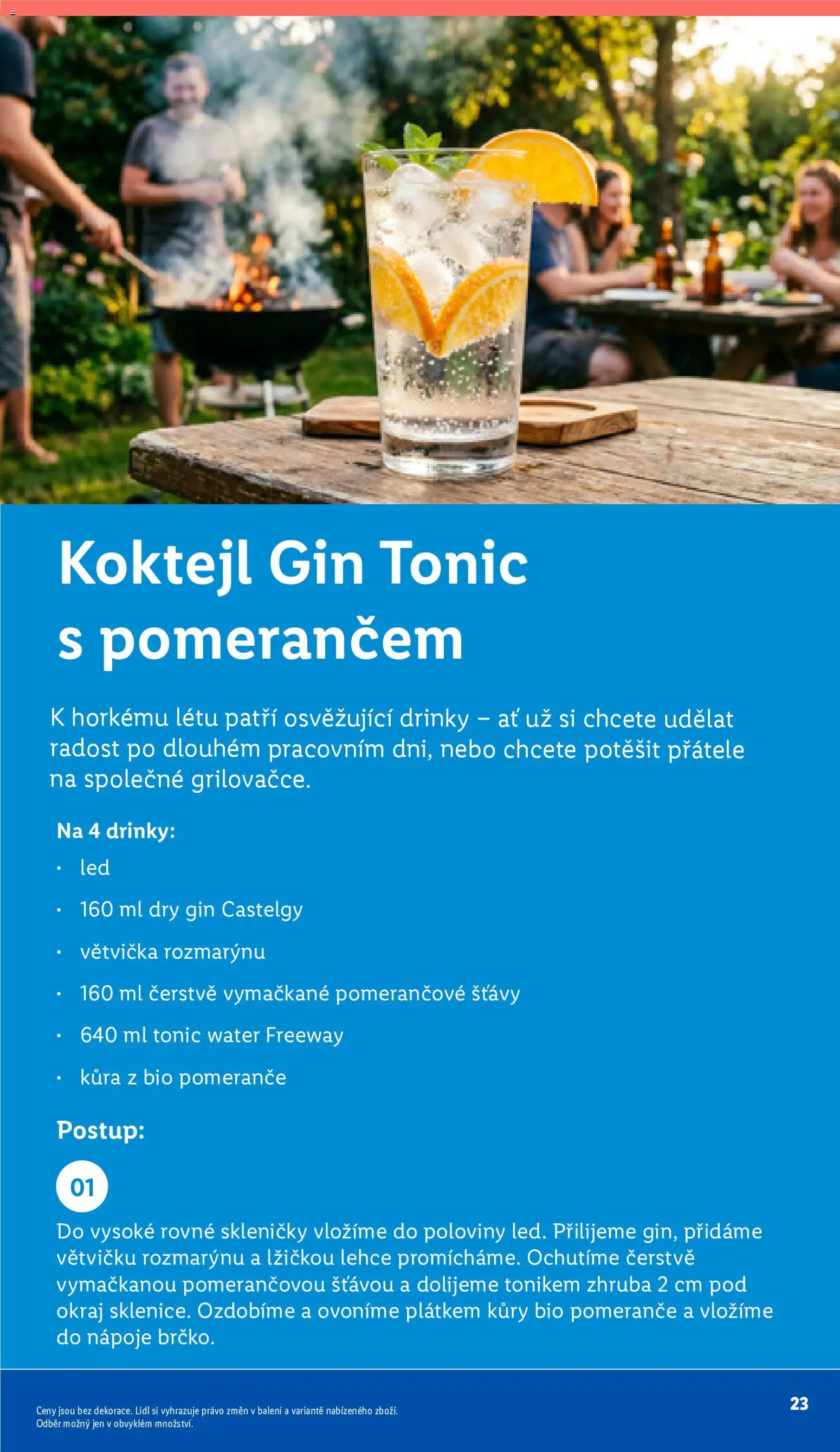 Lidl leták - Vše pro skvělé grilování od 05.05.2026 | Strana: 23 | Produkty: Pomeranče, Gin tonic, Dry gin, Skleničky