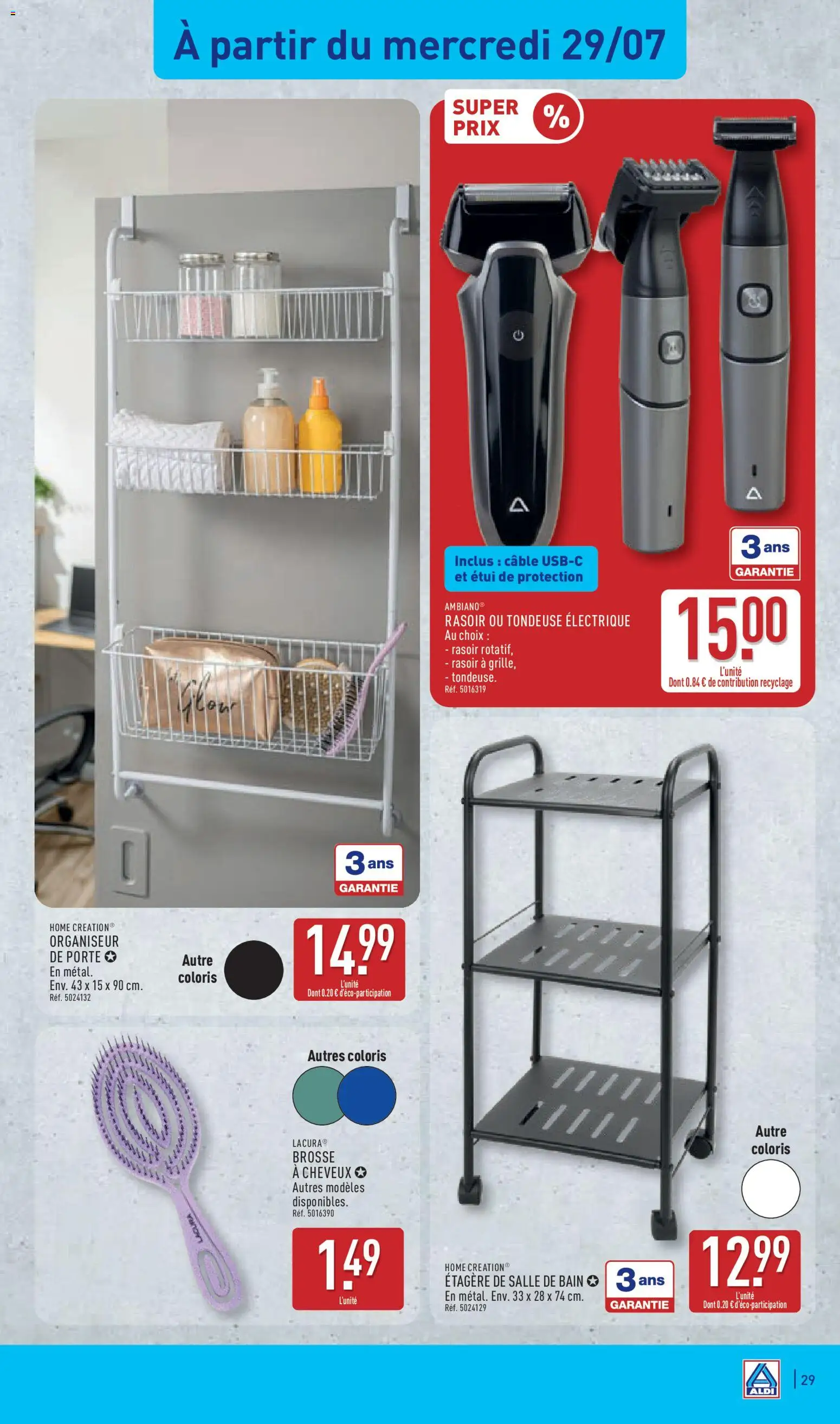 {H1} | Page: 33 | Produits: Câble, Brosse à cheveux, Porte, Étagère