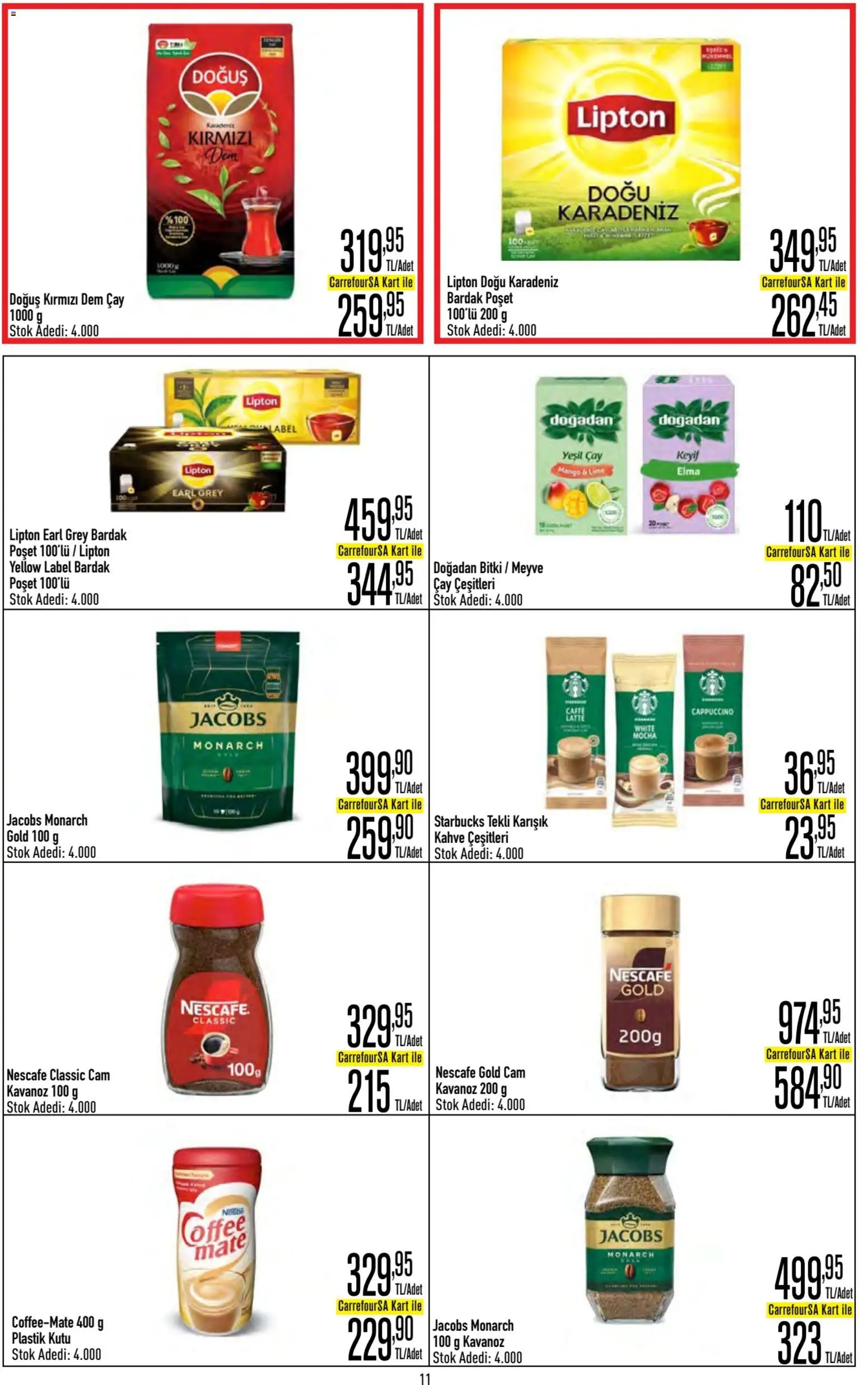 CarrefourSA - Katalog Gurme - 20 Ağustos 2026 tarihinden itibaren geçerlidir | Sayfa: 11 | Ürünler: Kutu, Çay, Meyve, Bardak