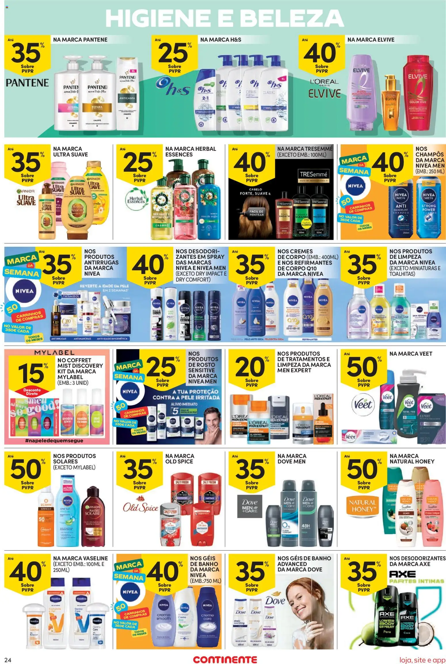 Continente Semanal Continente Bom Dia │ válido de 21/07/2026 | Página: 24 | Produtos: Banho, Creme