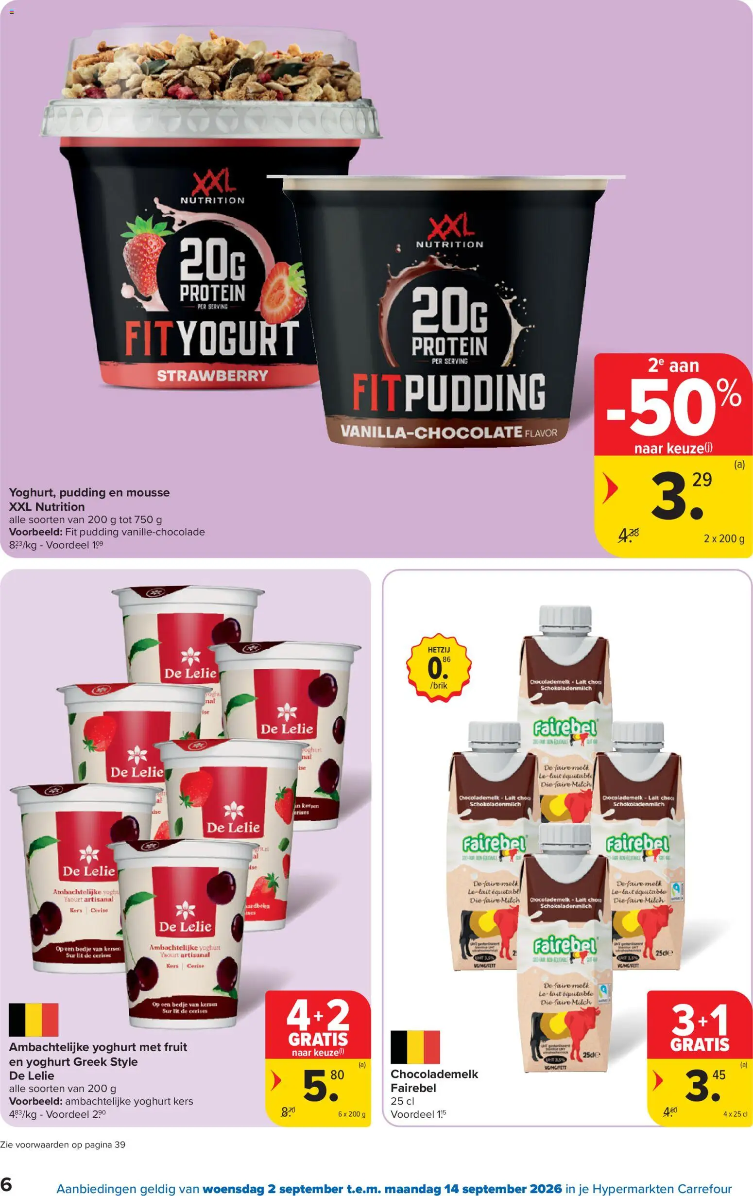 {H1} | Pagina: 6 | Producten: Pudding, Fruit, Melk, Yoghurt