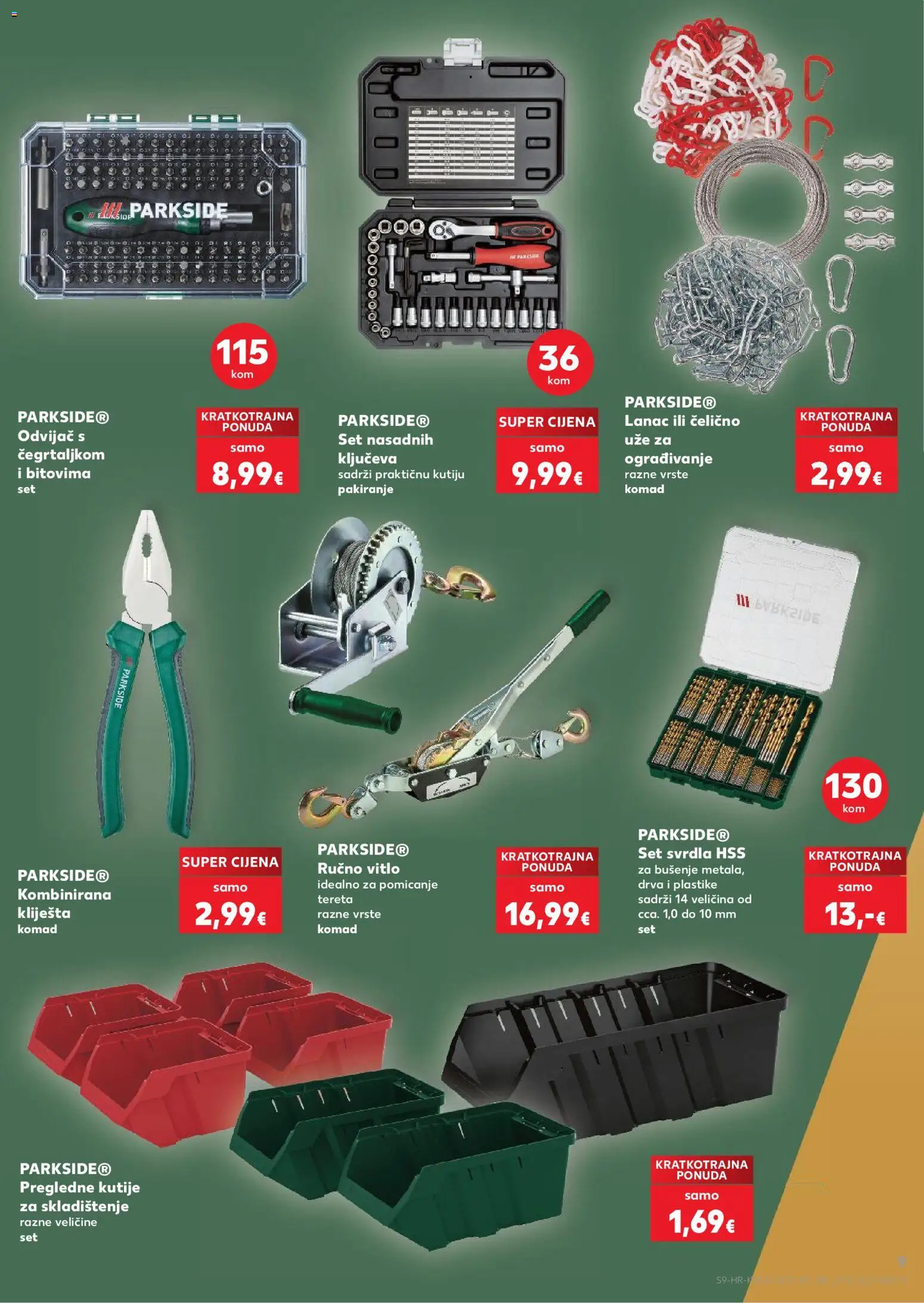 Kaufland katalog | vrijedi od 06.08.2026 | Stranica: 9 | Proizvodi: Kliješta, Odvijač, Parkside