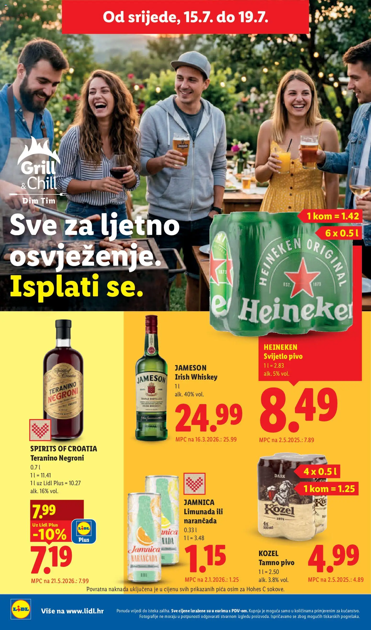 Lidl katalog | vrijedi od 13.07.2026 | Stranica: 60 | Proizvodi: Kozel, Heineken, Jamnica, Teranino