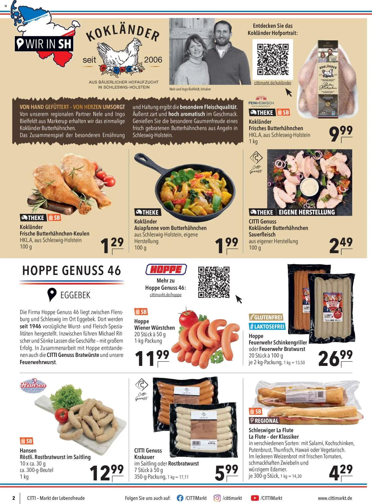CITTI Markt Prospekt – gültig ab 24.06.2026 | Seite: 2 | Produkte: Wiener wurstchen, Bratwurst, Zwiebeln, Wurst