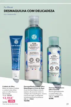 Pré-visualização Desmaquilhante Express Olhos Maquilhagem à Prova de Água, A sua fórmula bifásica remove rápida e eficazmente todos os vestígios de maquilhagem, mesmo à prova de água, protegendo simultaneamente as pestanas. 200 ml - 79541 válido de 17.04.2026 | Página: 29 | Produtos: Agua, Maquilhagem