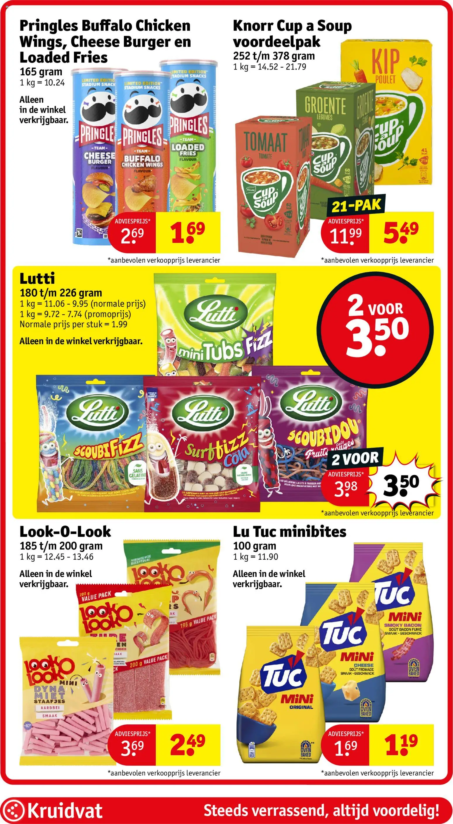 {H1} | Pagina: 51 | Producten: Bacon, Pringles, Aardbei, Snacks