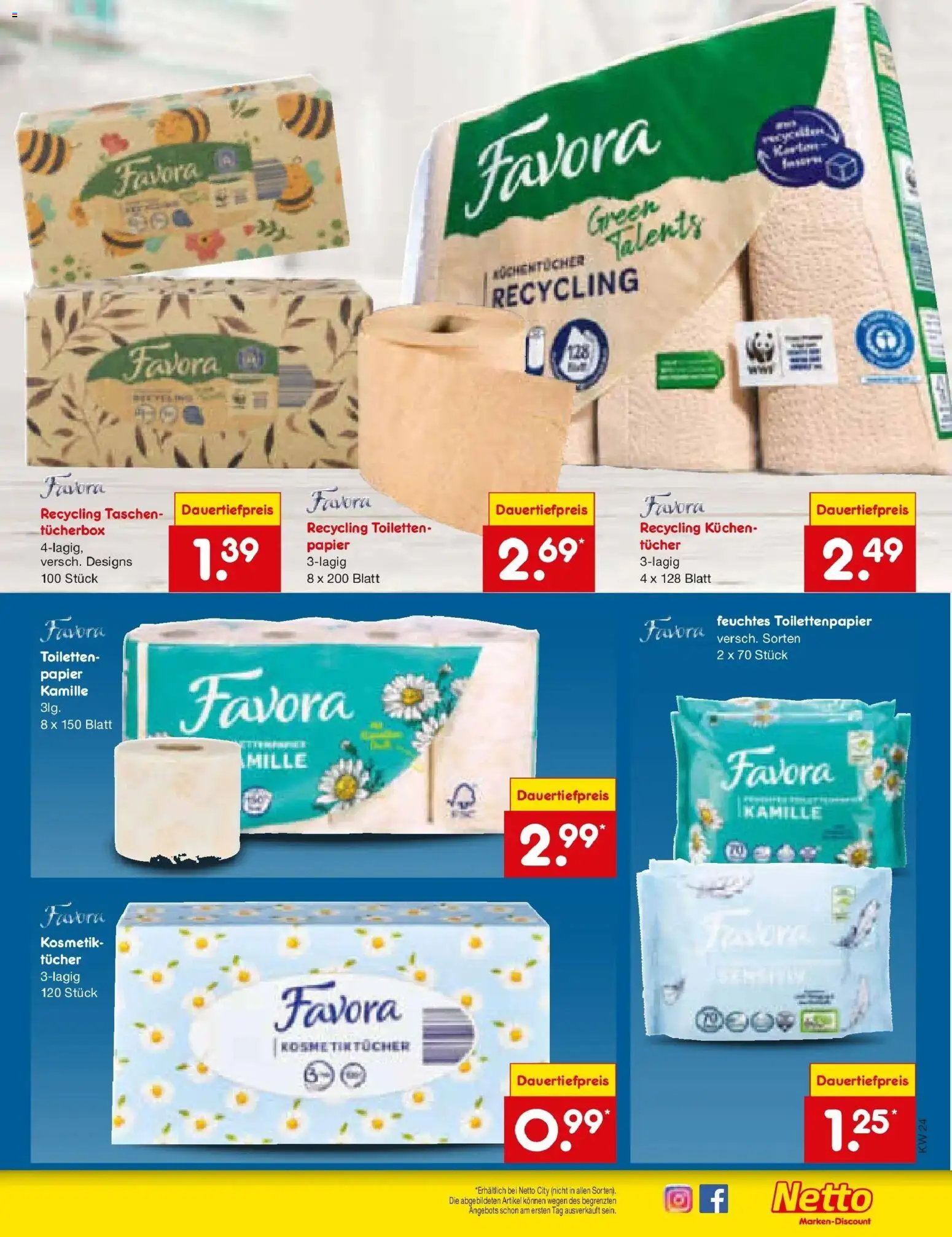 Netto Marken-Discount Prospekt Stemwede-Dielingen – gültig ab 08.06.2026 | Seite: 33 | Produkte: Kuchen, Toilettenpapier, Feuchtes Toilettenpapier