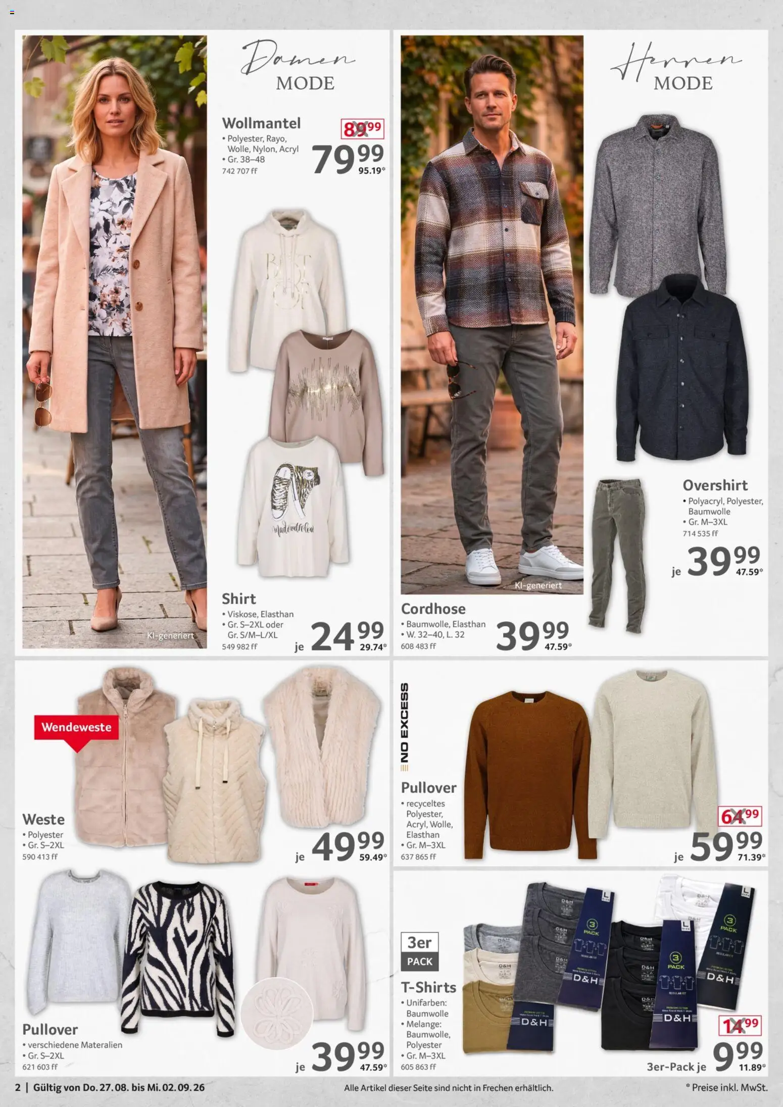 Selgros Non Food – gültig ab 27.08.2026 | Seite: 2 | Produkte: Shirt, Pullover, Weste
