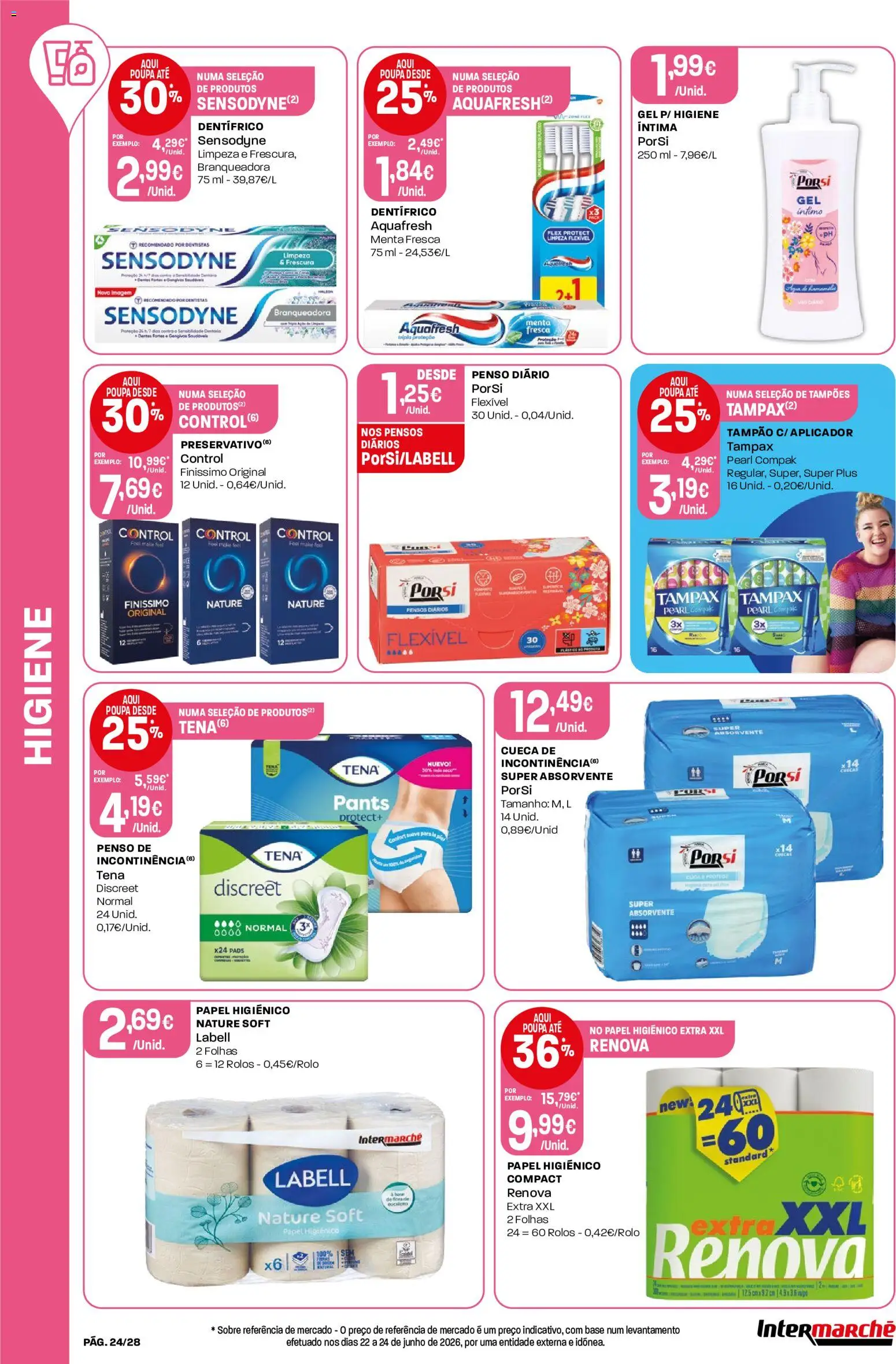 Intermarché Folheto Contact │ válido de 23/07/2026 | Página: 24 | Produtos: Papel higiénico, Base