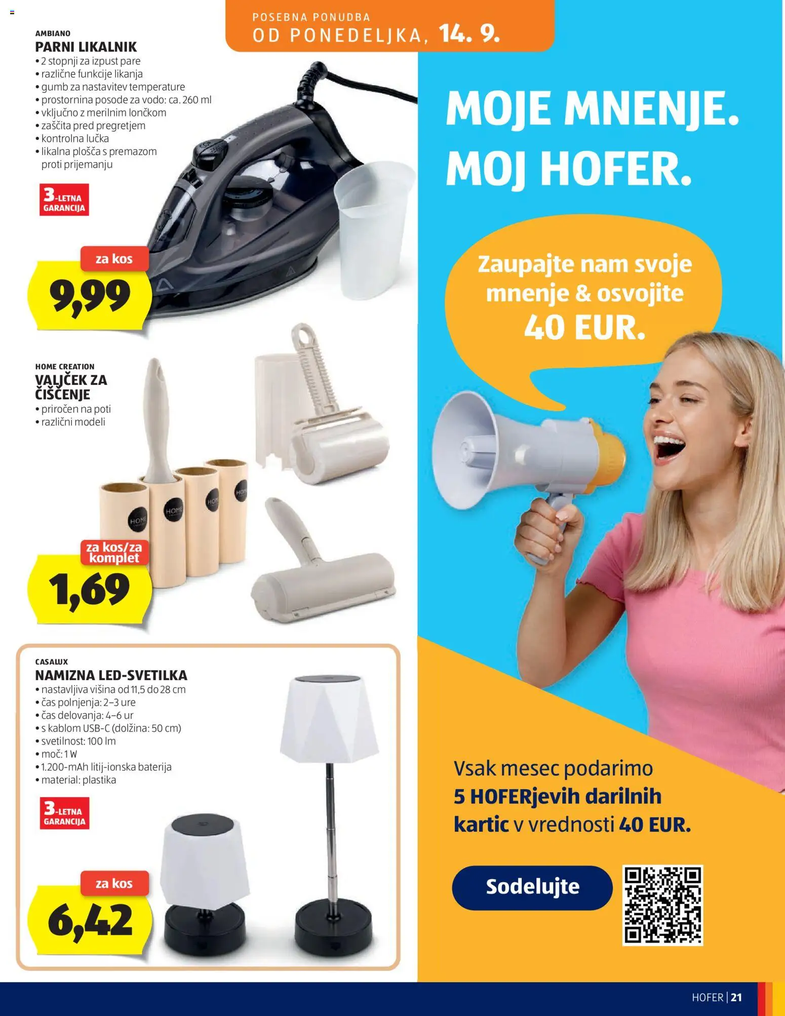 Novi Hofer katalog ponudbe – veljaven od 09.09.2026 | Stran: 21