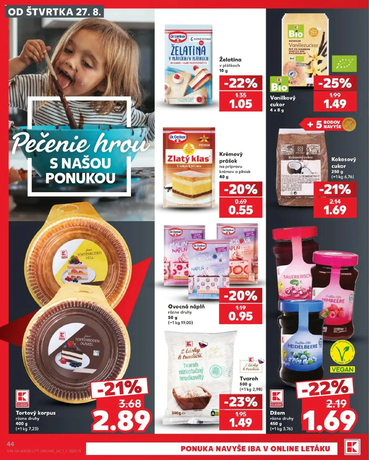 Kaufland SK akciós ujság - amely érvényes a következő dátumtól: 2026.08.27. | Oldal: 44