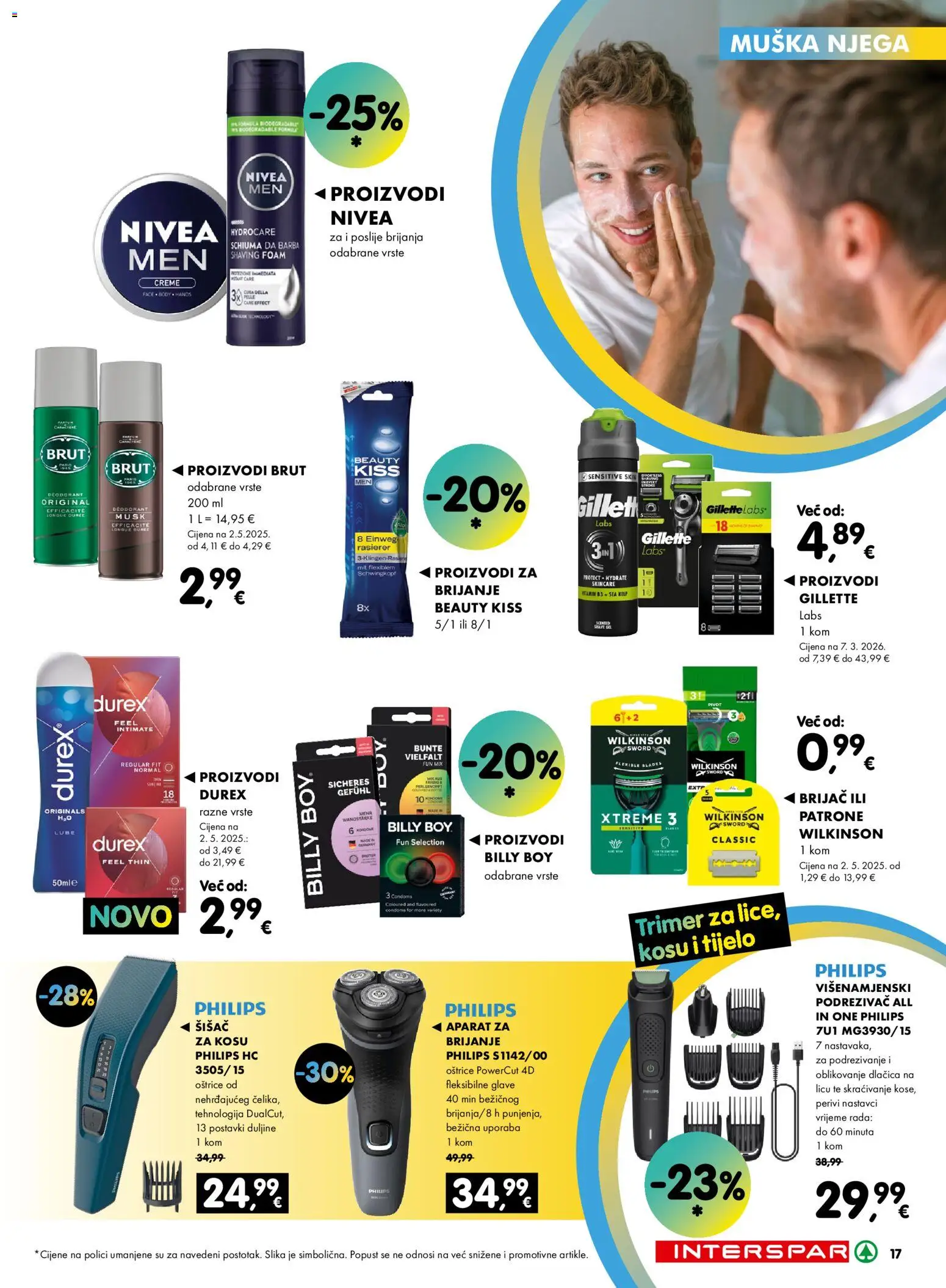Interspar katalog | vrijedi od 04.06.2026 | Stranica: 17 | Proizvodi: Brijač, Trimer, Nivea