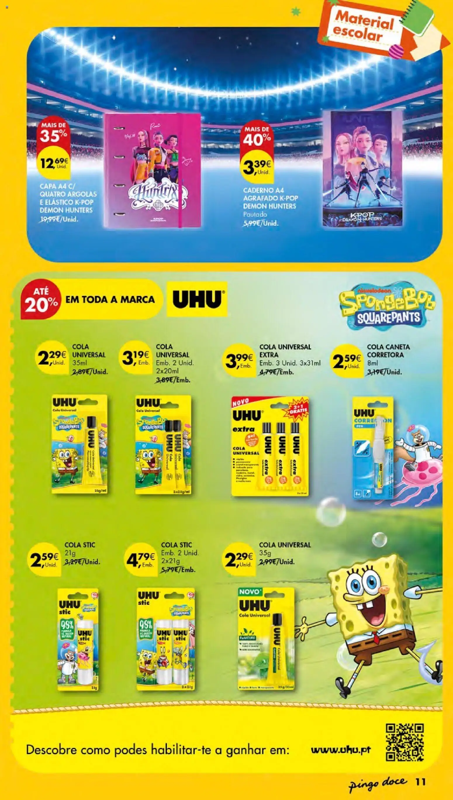 Pingo Doce Regresso às Aulas Açores │ válido de 20/08/2026 | Página: 11 | Produtos: Caderno