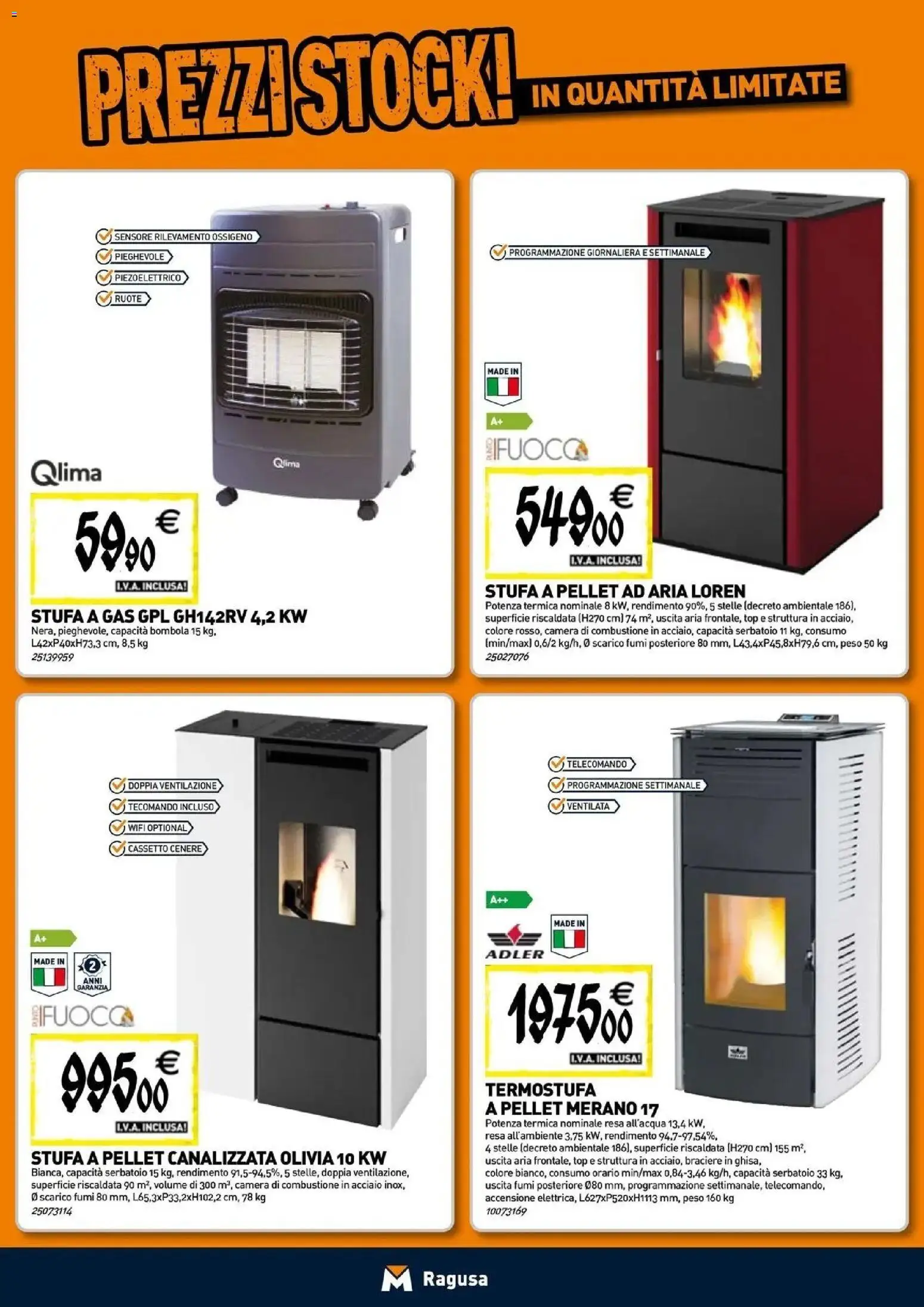 Volantino TECNOMAT del 24/09/2026 | Pagina: 8 | Prodotti: Stufa a pellet, Stufa, Top, Stufa a gas