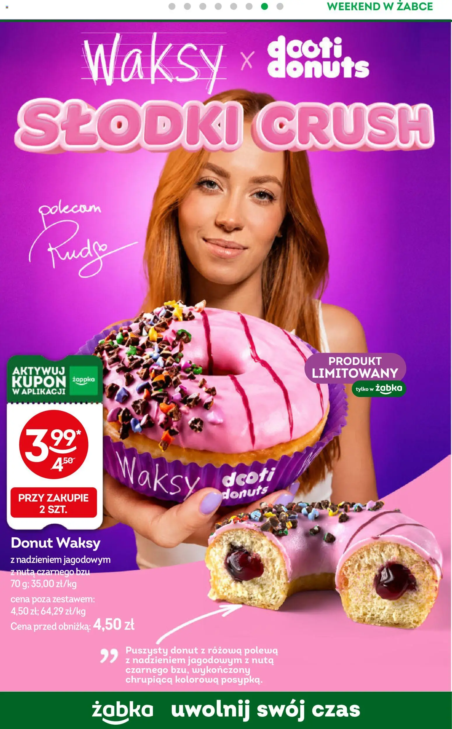 Żabka gazetka - Weekendowe promocje od 28.08.2026 | Strona: 8 | Produkty: Donut