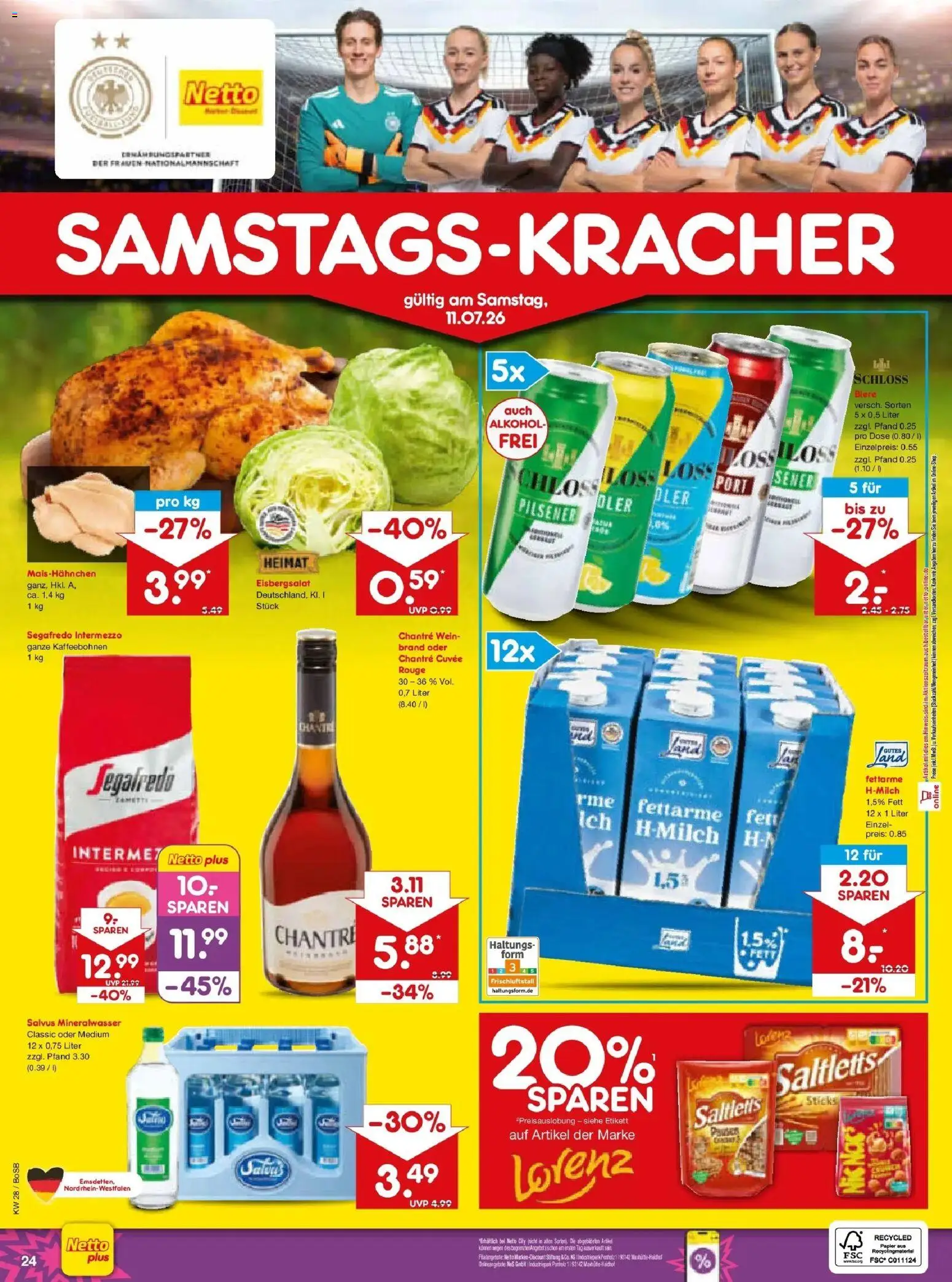 Netto Marken-Discount - Netto: Wochenangebote – gültig ab 05.07.2026 | Seite: 40 | Produkte: Mineralwasser, Chantré, Wein, Segafredo