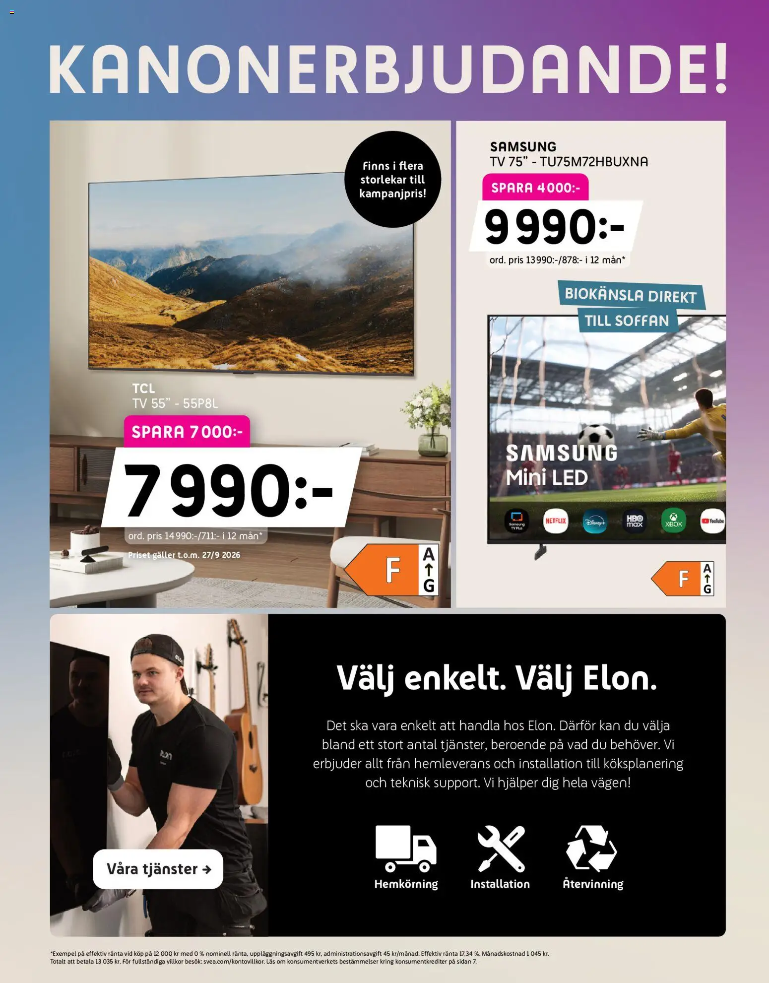 Elon reklamblad aktuell från 21/09/2026 | Sida: 22 | Produkter: Galler, Tv