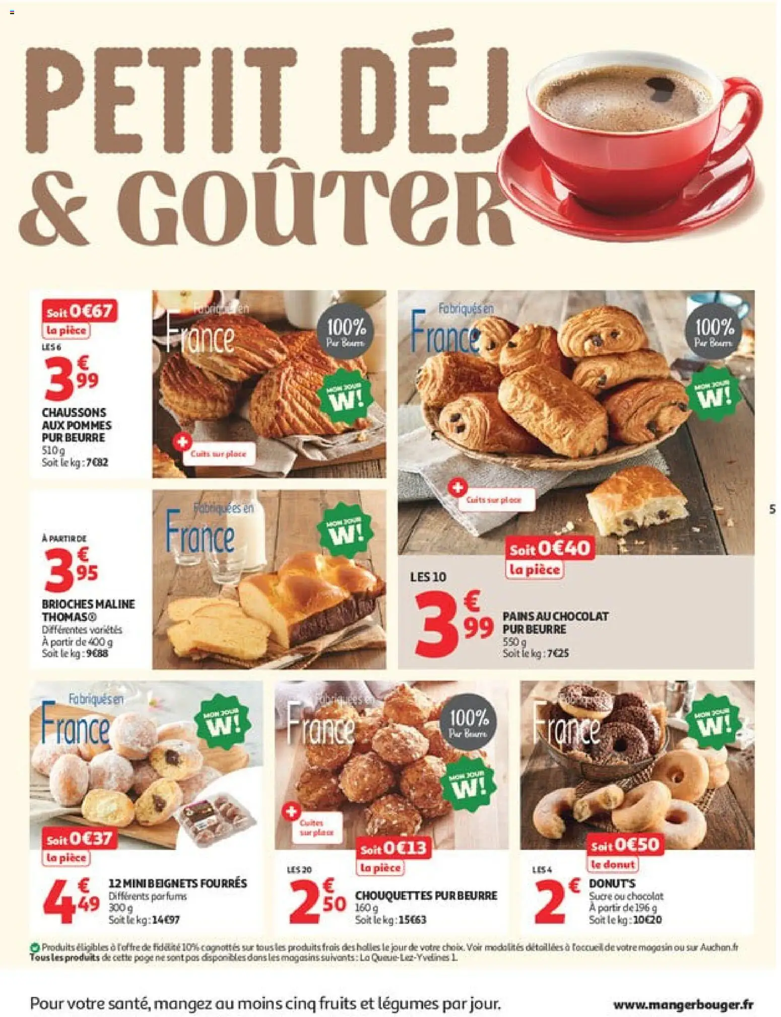 {H1} | Page: 5 | Produits: Sucre, Beurre, Pommes, Chaussons