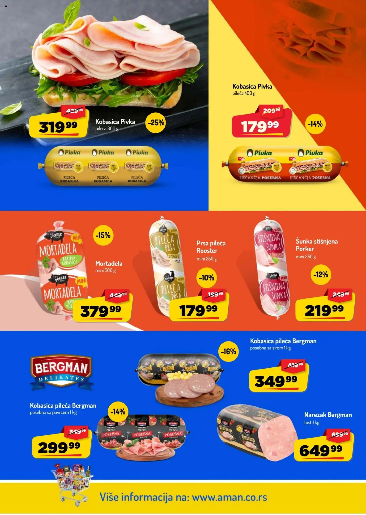 Aman katalog - važi od 28.09.2026 | Strana: 4 | Proizvode: Mortadela, Šunka, Kobasica, Tost
