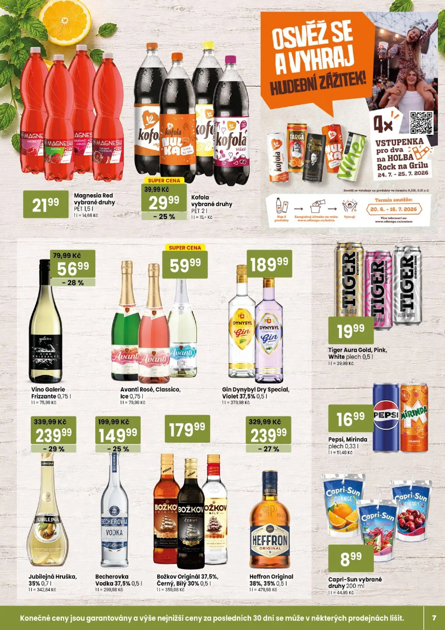 Tempo leták od 01.07.2026 | Strana: 7 | Produkty: Víno, Frizzante, Vodka, Cola