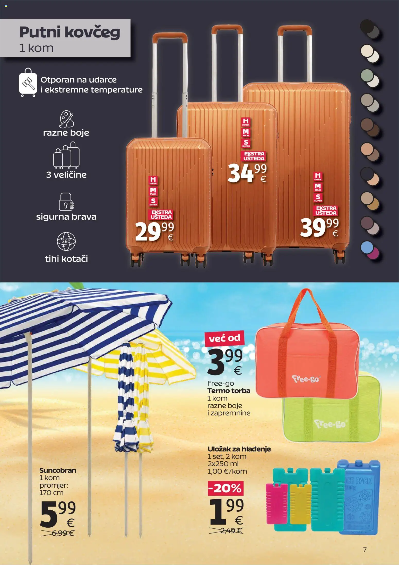 Tommy katalog | vrijedi od 15.06.2026 | Stranica: 7 | Proizvodi: Suncobran, Torba