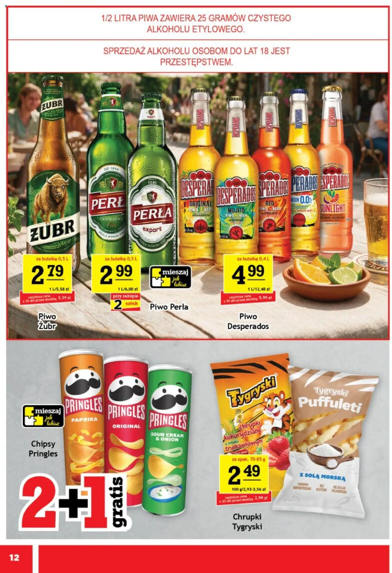 Gram Market gazetka od 22.07.2026 | Strona: 12 | Produkty: Piwo żubr, Chrupki, Piwo, Pringles