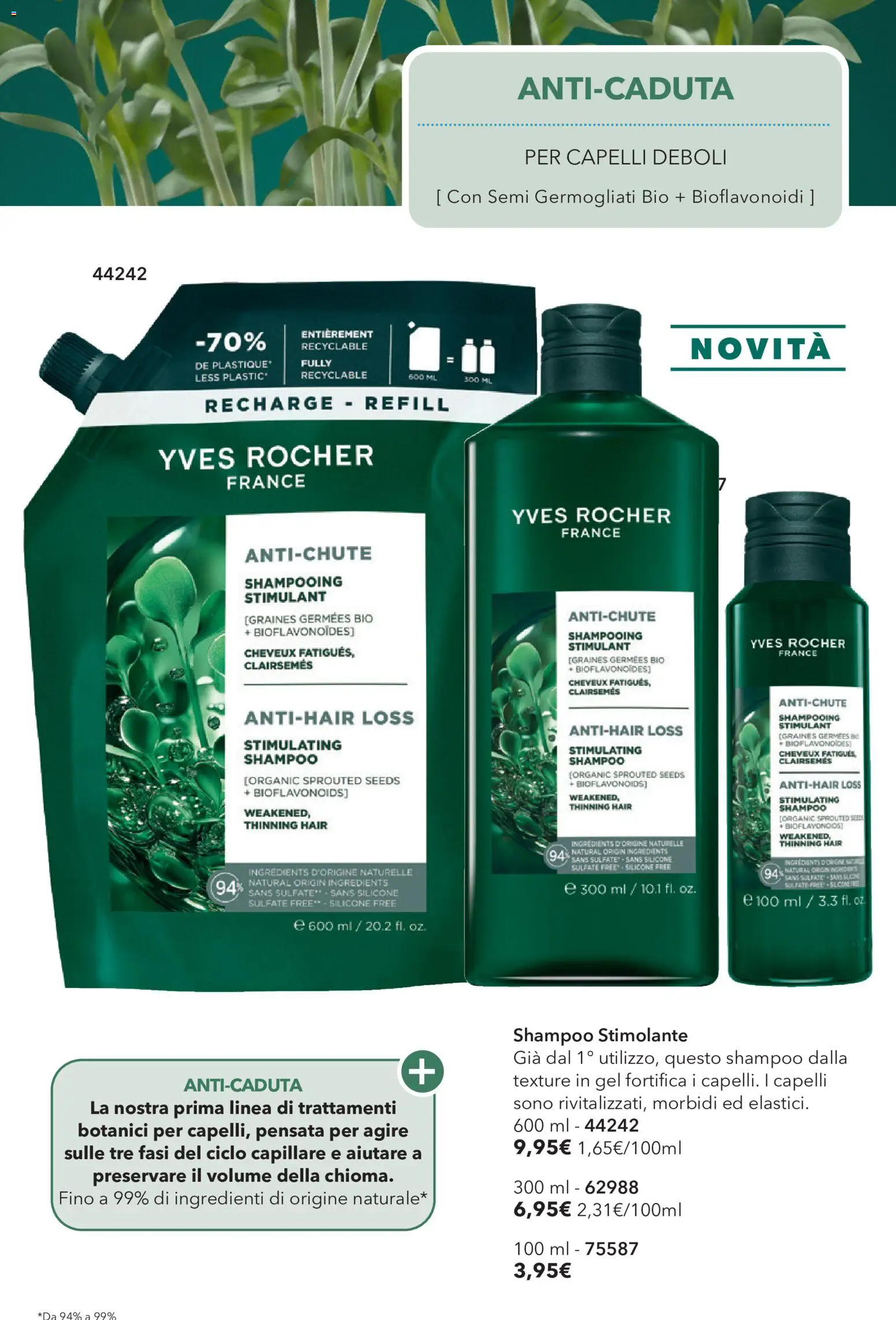 Volantino Yves Rocher del 24/09/2026 | Pagina: 48 | Prodotti: Shampoo, Ingredienti, Silicone