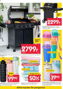 Rusta - erbjudanden - Förhandsvisning av reklamblad från butik Rusta aktuell från 22/06/2026 | Sida: 6 | Produkter: Grill, Gasolgrill, Thermos, Vattenflaska