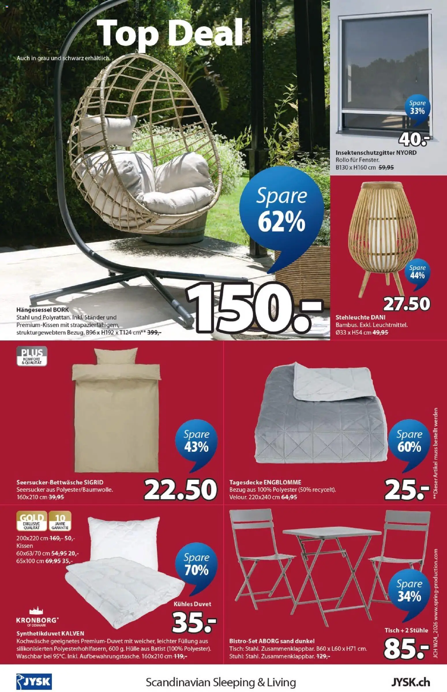JYSK aktionen – gültig ab 09.06.2026 | Seite: 16 | Produkte: Tagesdecke, Tisch, Kissen, Stuhl