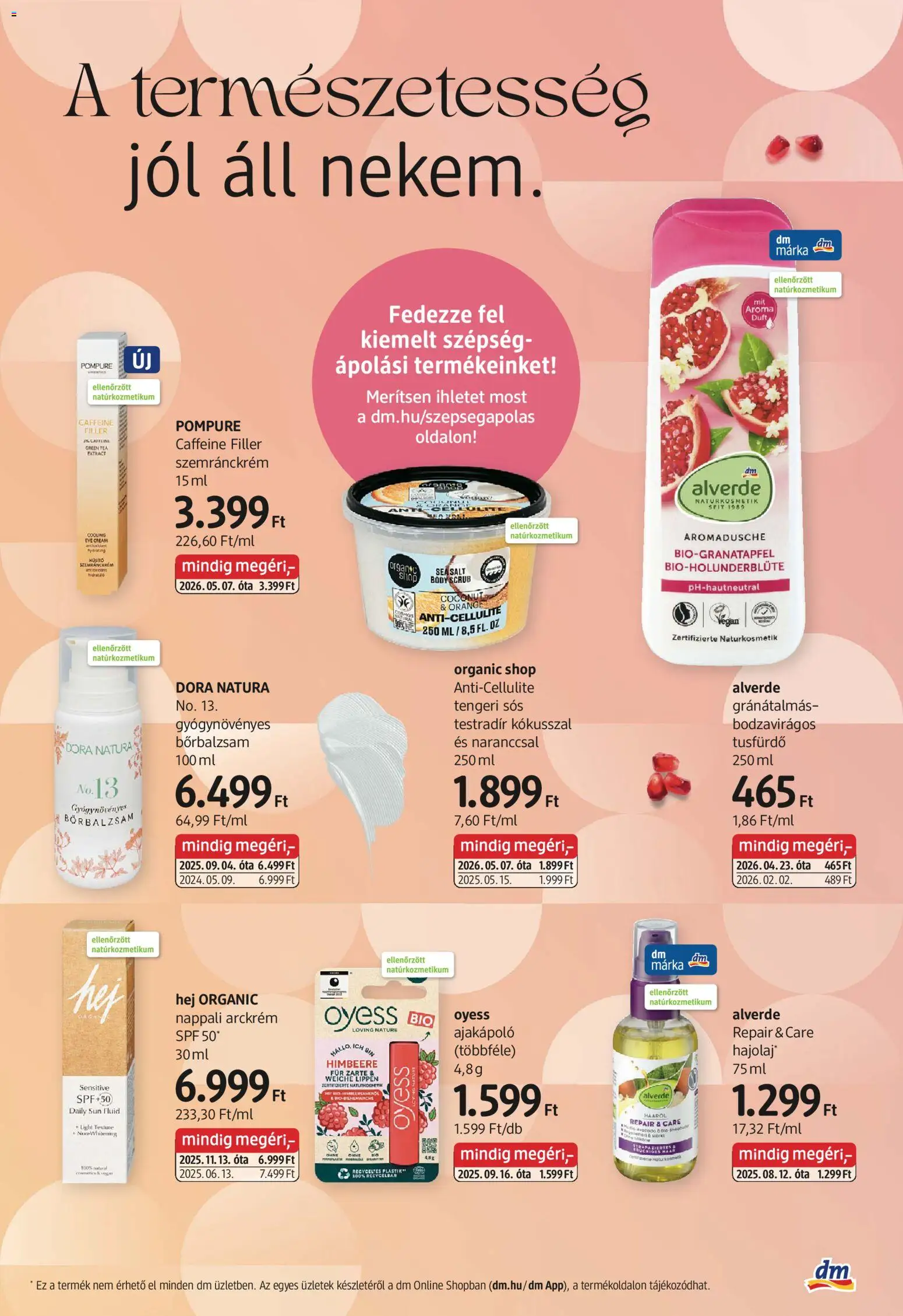 DM Drogerie Markt akciós ujság - amely érvényes a következő dátumtól: 07.05.2026 | Oldal: 3 | Termékek: Body, Arckrém, Tusfürdő, Vegán