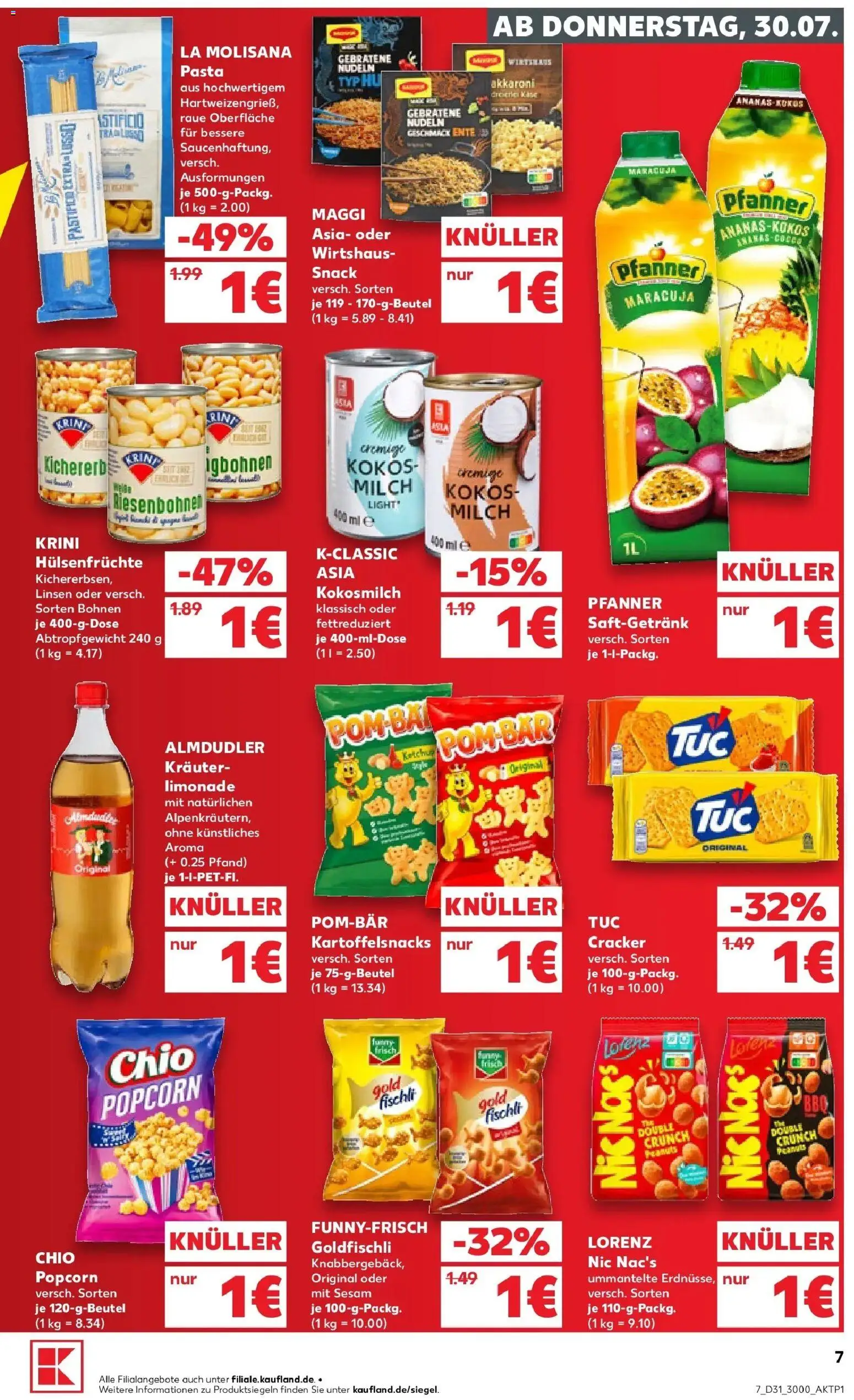 Kaufland Prospekt Heilbronn – gültig ab 27.07.2026 | Seite: 16 | Produkte: Milch, Pasta, Nudeln, Ente
