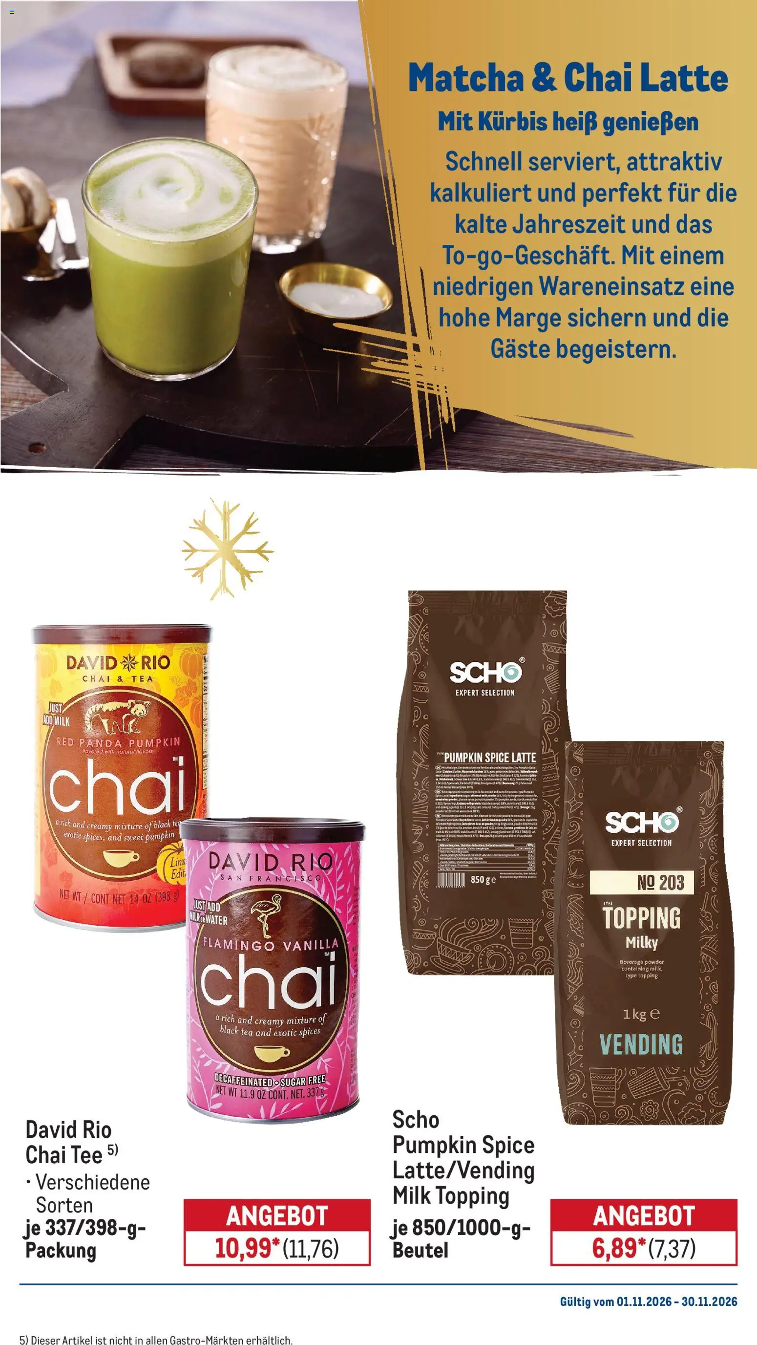 Metro Monats-Menü – gültig ab 01.11.2026 | Seite: 26 | Produkte: Kürbis, Tee