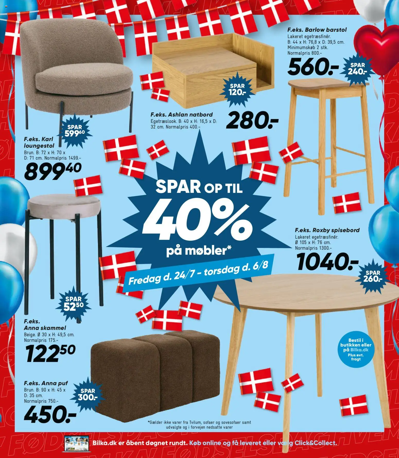 Bilka tilbudsavis – gyldig fra 24/07/2026 | Side: 33 | Produkter: Skammel, Sovesofaer, Barstol, Puf