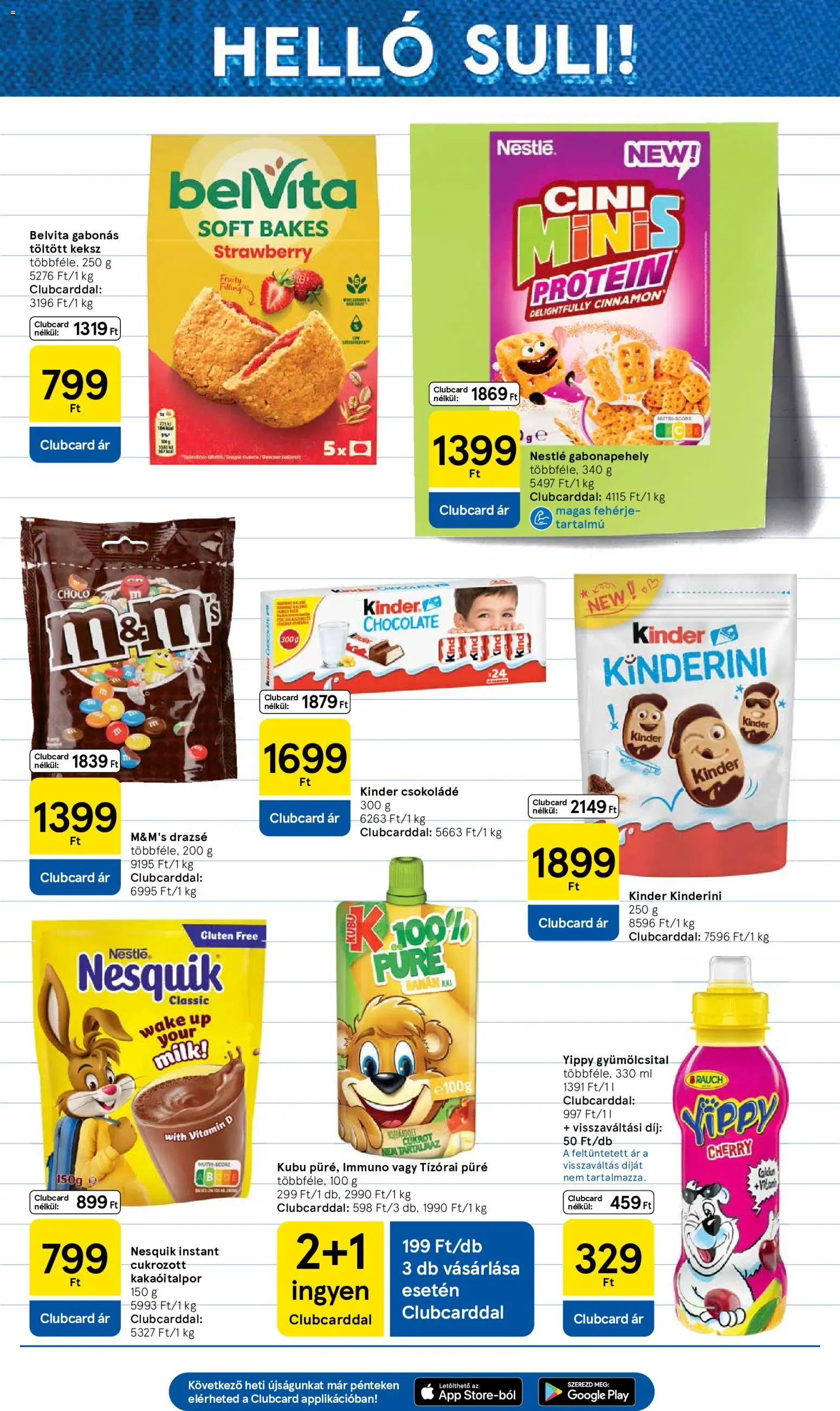 Tesco akciós ujság - amely érvényes a következő dátumtól: 2026.08.27. | Oldal: 13 | Termékek: Fehérje, Nesquik, Csokoládé, Keksz