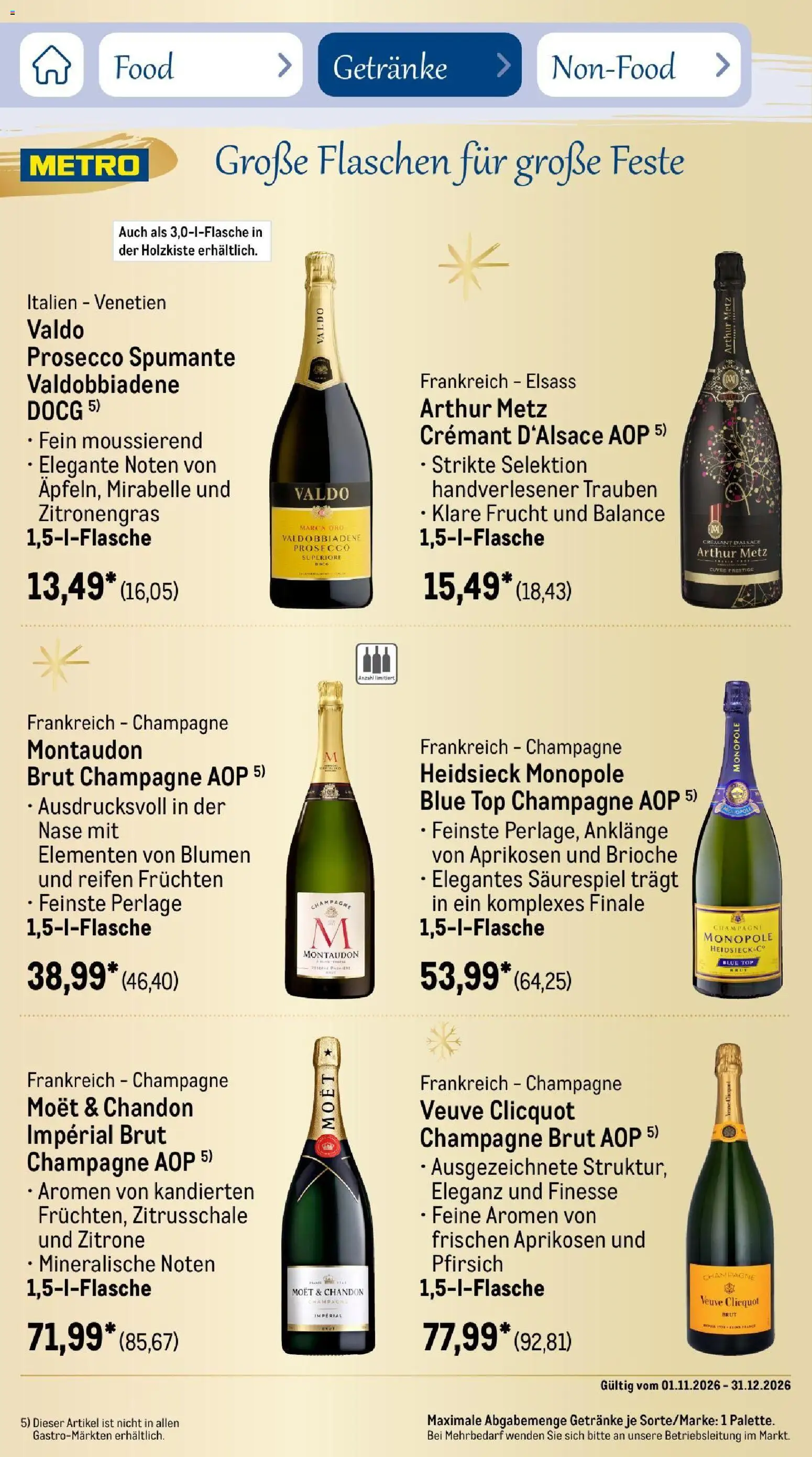 Metro Saisonkatalog Festtage voller Genuss – gültig ab 01.11.2026 | Seite: 77 | Produkte: Zitronengras, Blumen, Prosecco, Zitrone