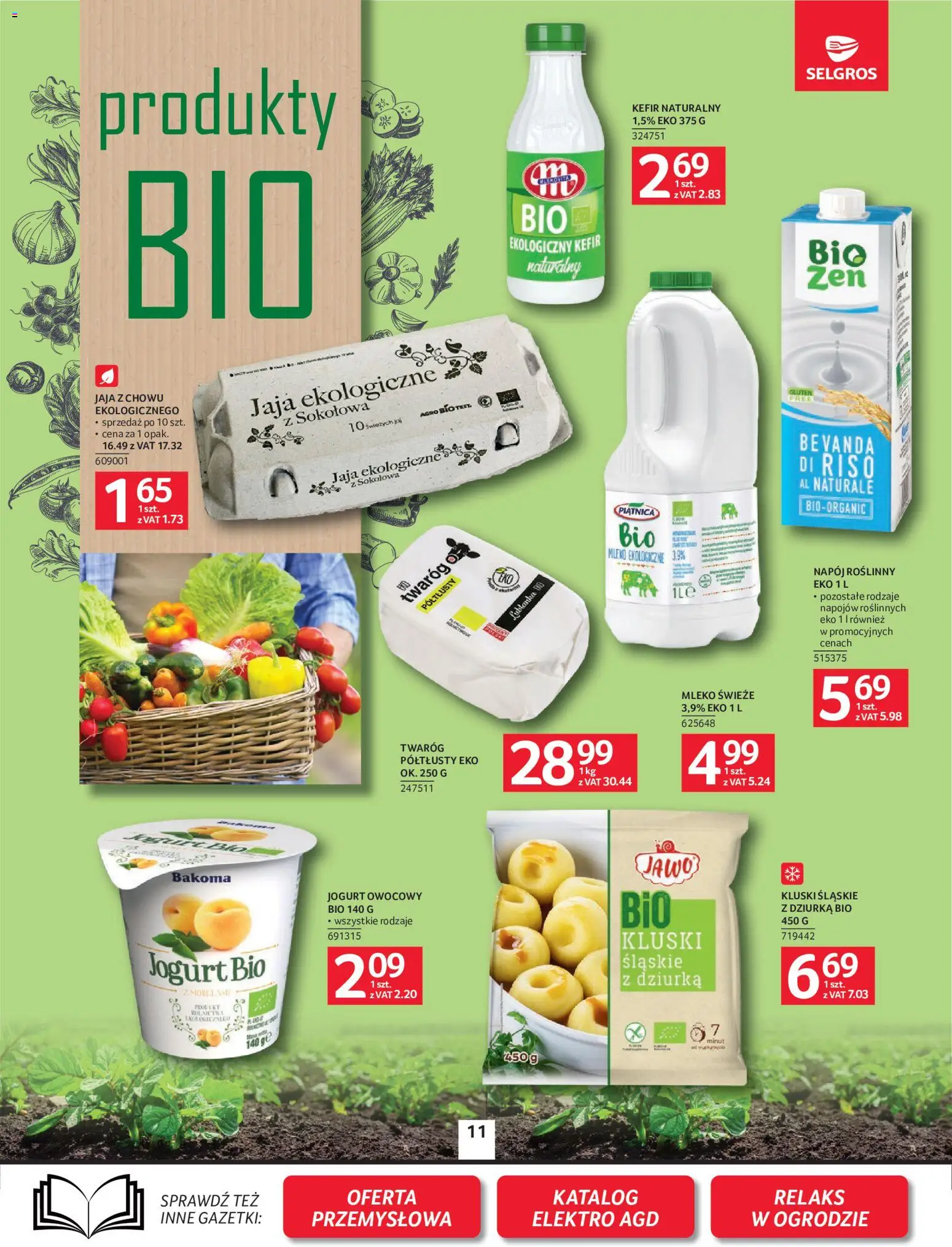 Selgros cash&carry gazetka od 07.05.2026 | Strona: 11 | Produkty: Jogurt Bio, Kefir, Jogurt owocowy, Jaja