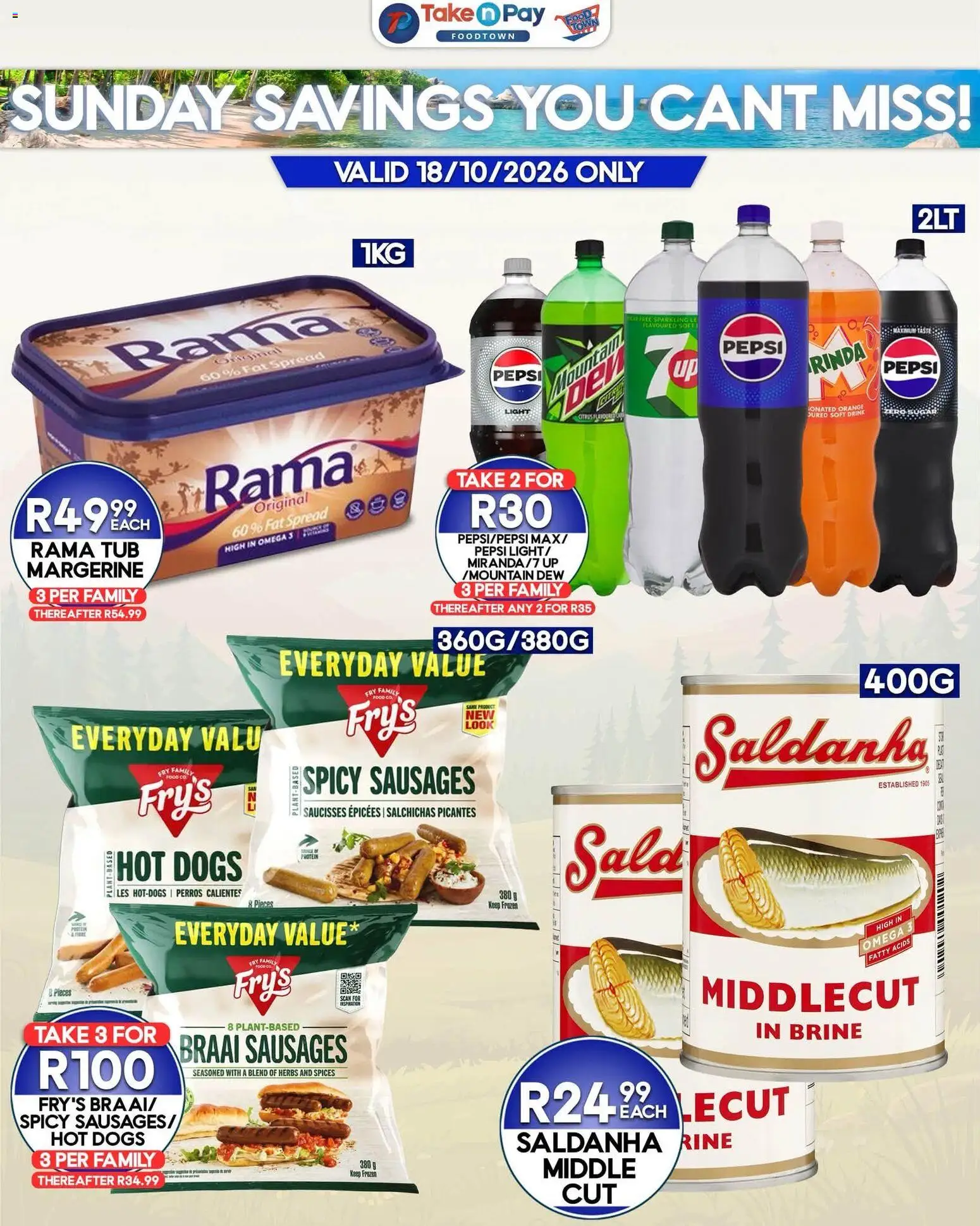 New Take n Pay catalogue – valid from 18/10/2026 | Page: 3 | Products: Spread, Light, Herbs, Fry's