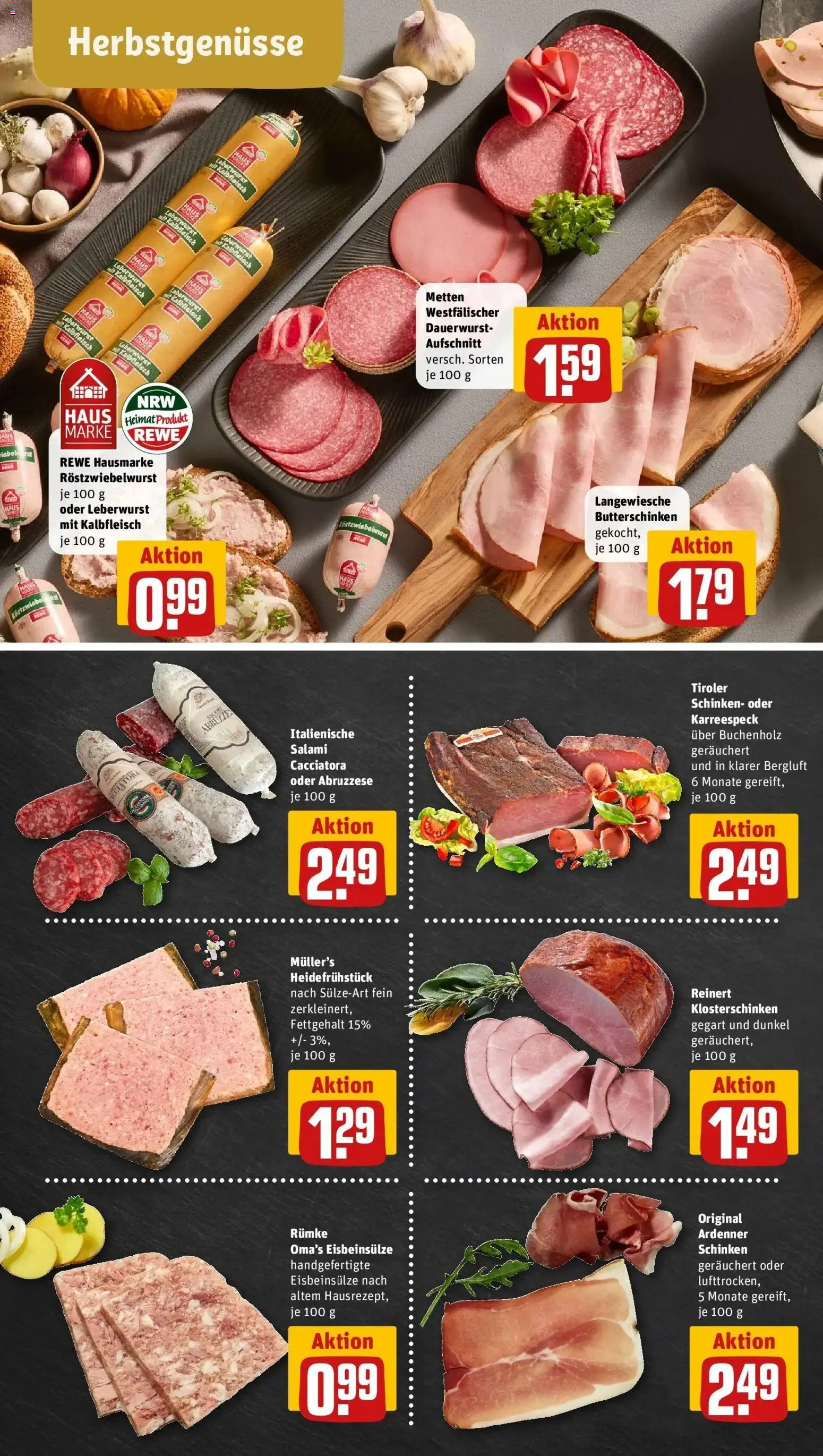 REWE Prospekt ab 05.10.2026 zum Blättern » Angebote | Seite: 12 | Produkte: Salami, Schinken
