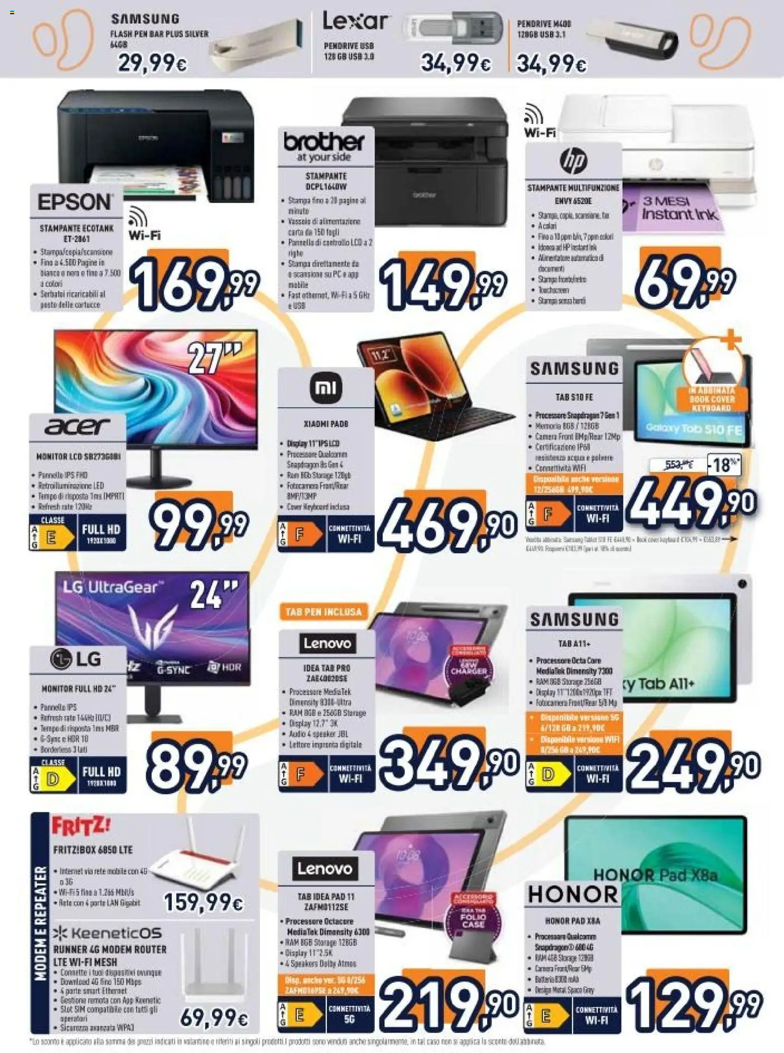 Volantino Unieuro del 29.05.2026 | Pagina: 16 | Prodotti: Monitor, Mobile, Pesto, USB