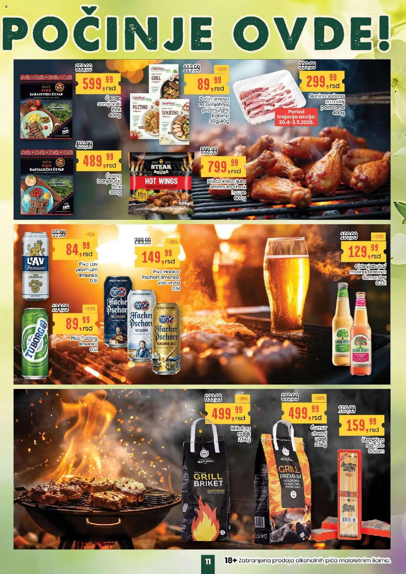 Aroma Market katalog - važi od 30.04.2026 | Strana: 11 | Proizvode: Tuborg, Briket, Pica, Pivo