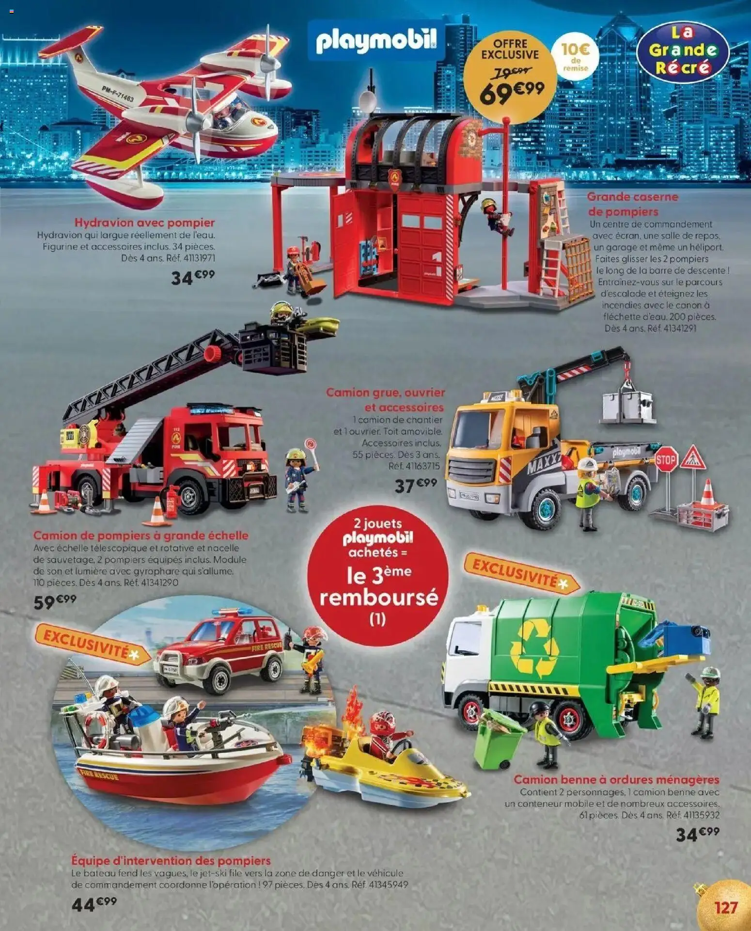 La Grande Récré - LE NOËL DE TOUTES LES PASSIONS à partir du 14/10/2026 - promo en ligne | Page: 127 | Produits: Figurine, Playmobil, Échelle télescopique, Garage