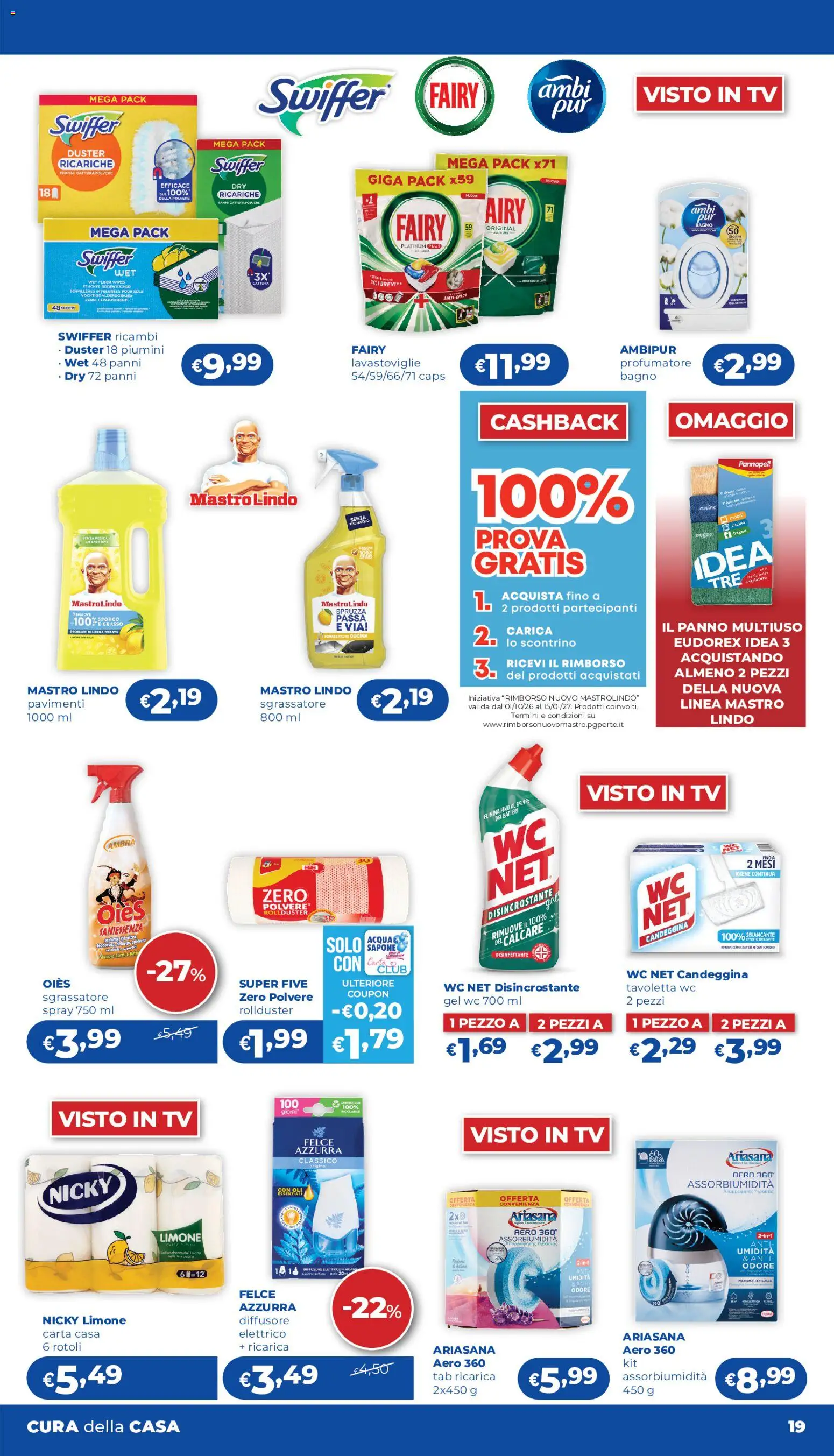 Volantino Acqua e Sapone del 15/10/2026 | Pagina: 19 | Prodotti: Candeggina, Limone, Lavastoviglie, WC