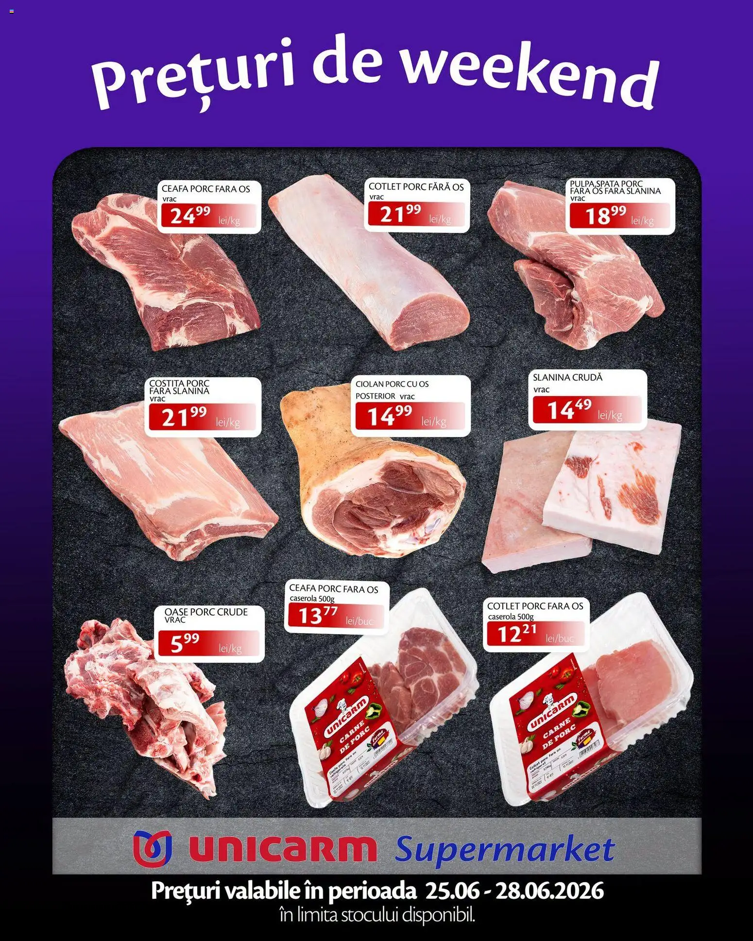 Noul catalog Unicarm – valabil de la 25.06.2026 | Pagină: 2 | Produse: Lait de coco, Cotlet porc