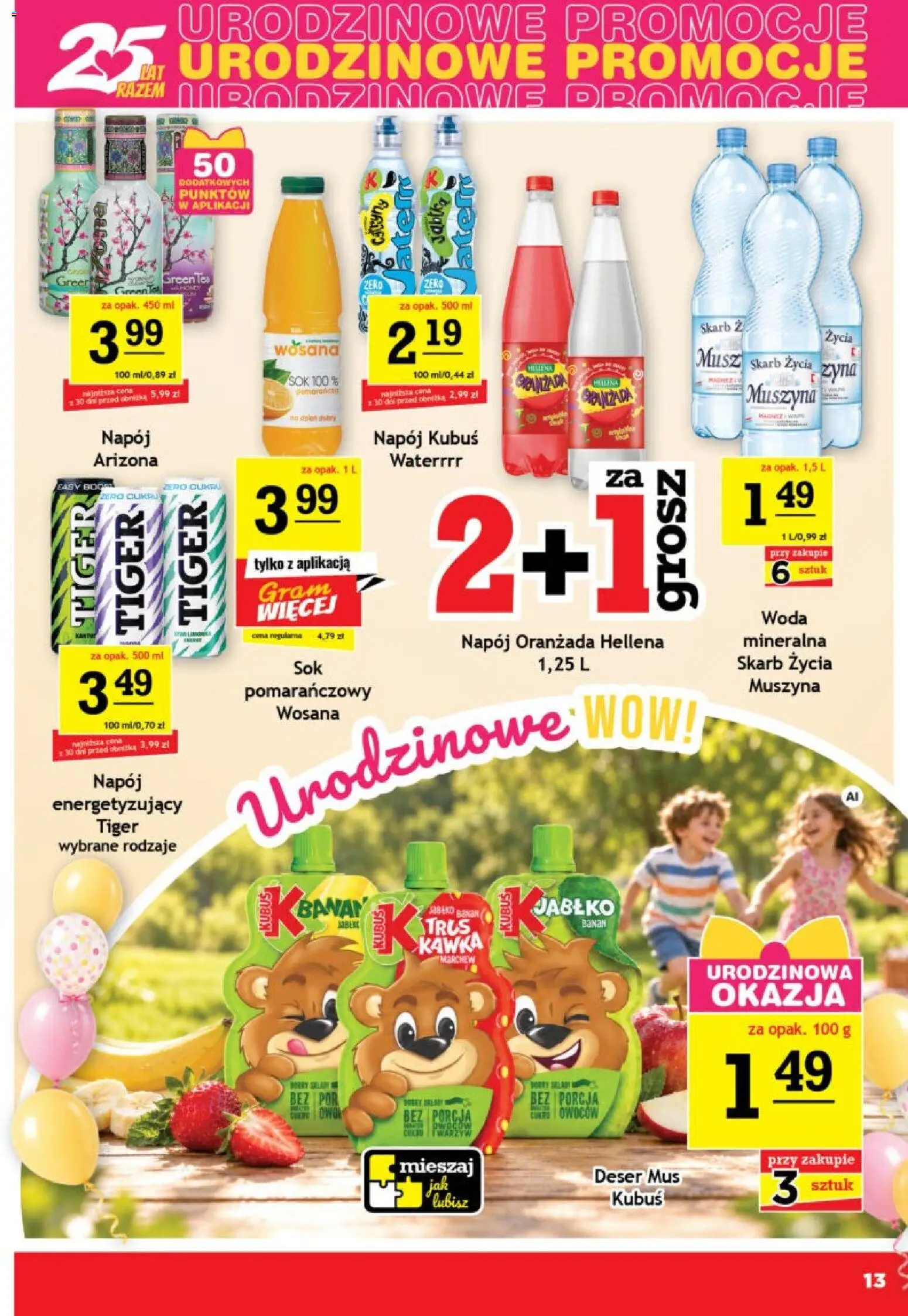 Gram Market gazetka od 23.09.2026 | Strona: 13 | Produkty: Kubuś, Deser, Sok, Woda