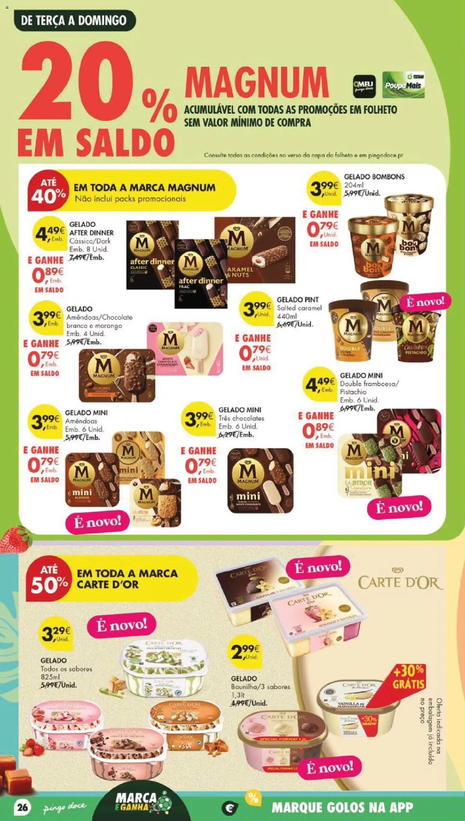 Pingo Doce folheto │ válido de 23/06/2026 | Página: 32 | Produtos: Amêndoas, Chocolates, Gelado, Chocolate