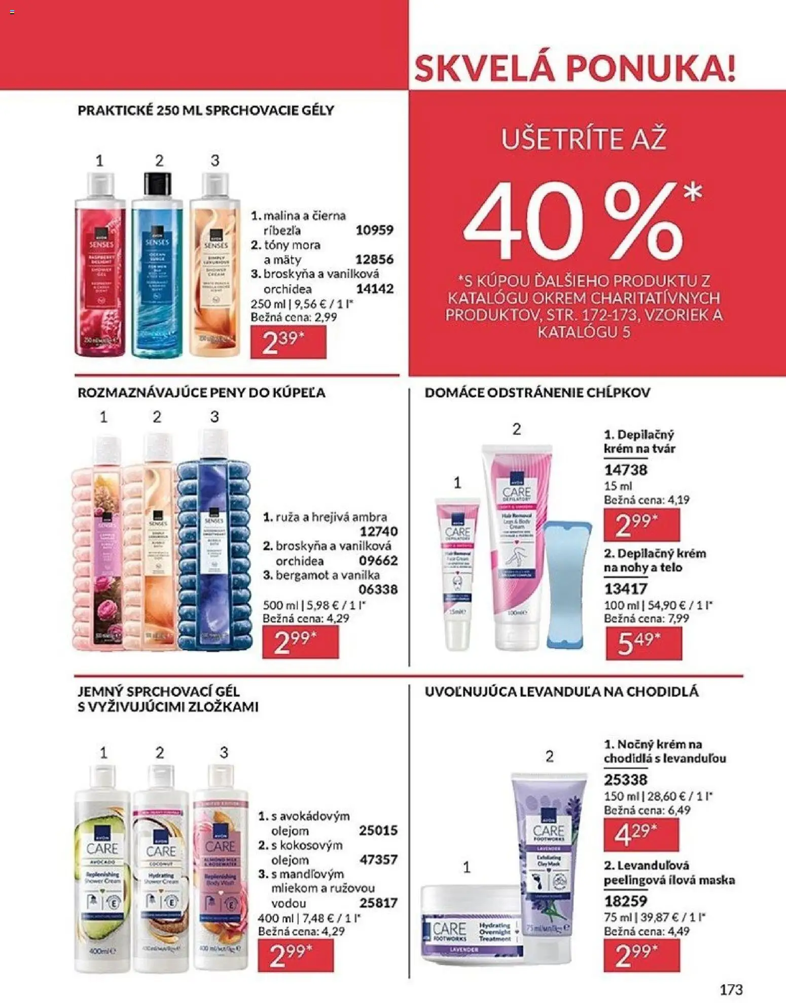 Nové Avon akcie – leták je platný od 01.04.2026 | Strana: 173 | Produkty: Maska, Depilačný krém, Krém, Orchidea