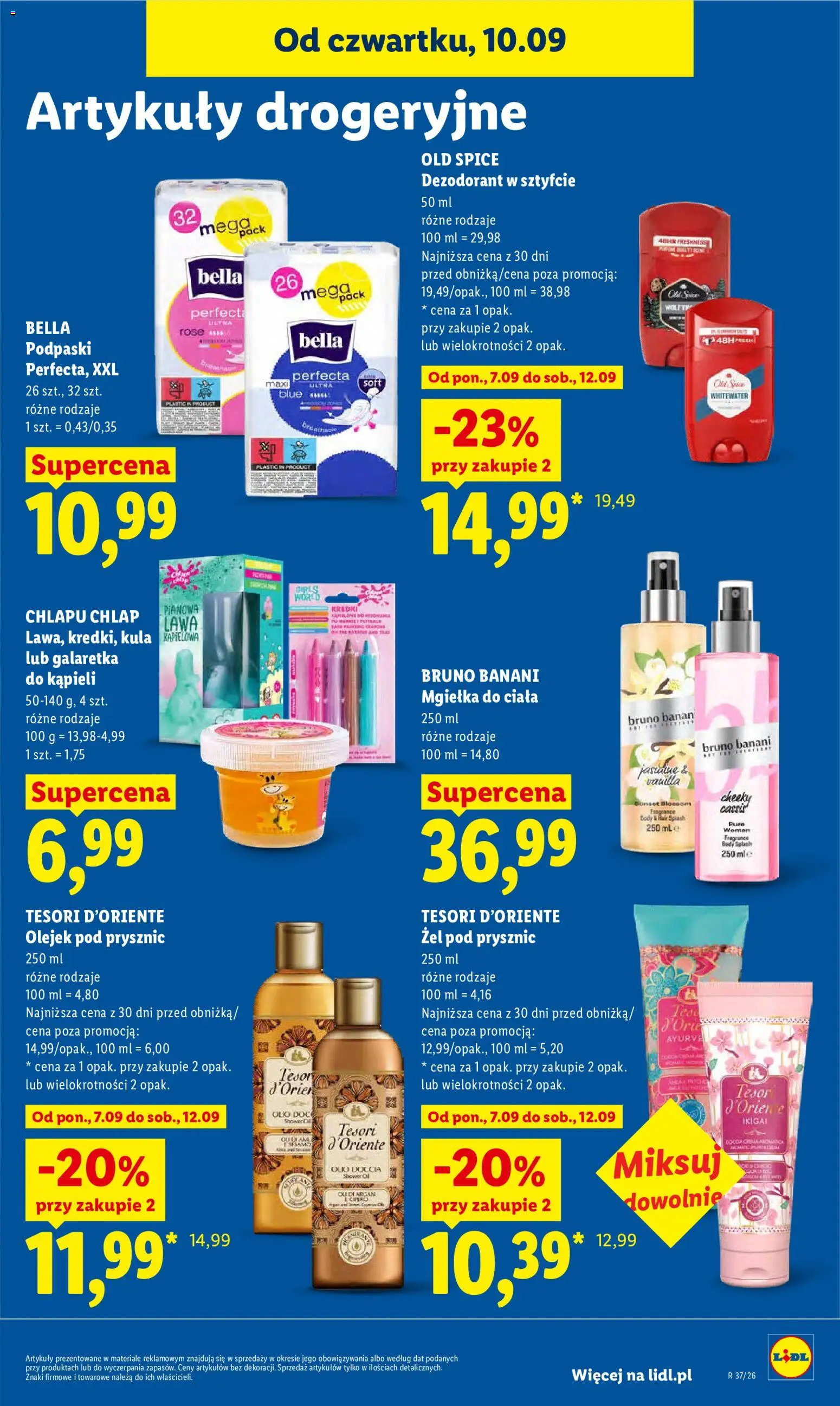 Lidl Polsko leták od 10.09.2026 | Strana: 77 | Produkty: Tesori d'Oriente, Old Spice, Body, Bruno Banani