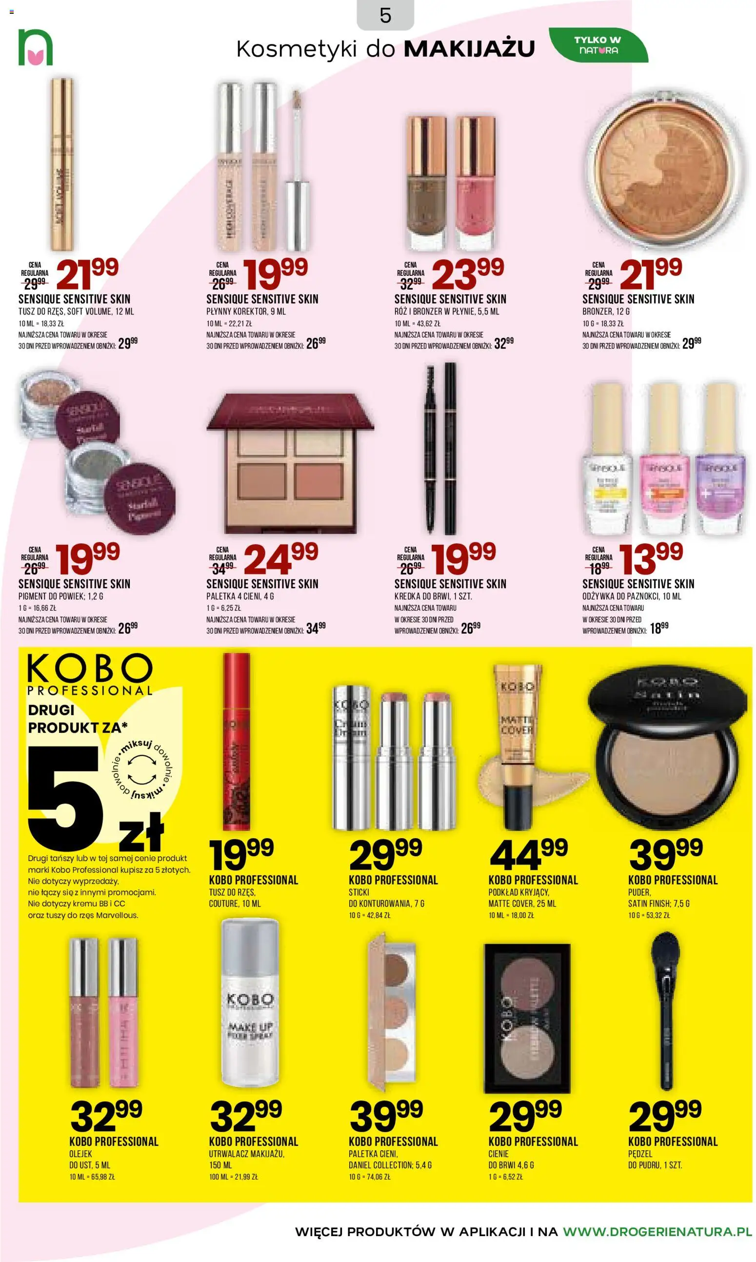 Drogerie Natura gazetka od 18.05.2026 | Strona: 5 | Produkty: Pędzel, Kosmetyki, Odżywka, Fixer