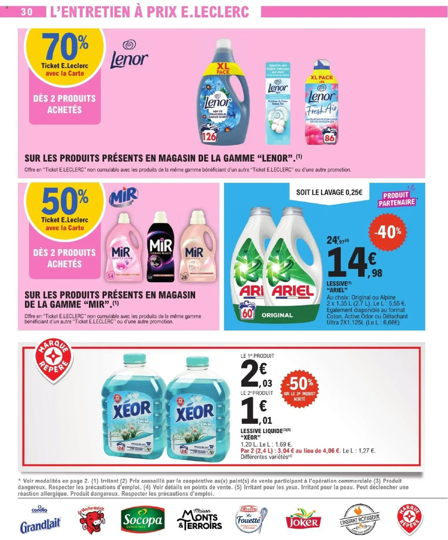 {H1} | Page: 30 | Produits: Ariel, Coton, Détachant, Lessive